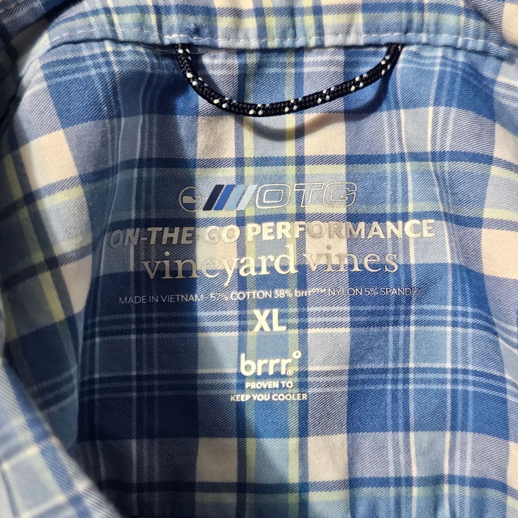 Vineyard Vines Vineyard Vines Mens XL Blue Plaid Long Sleeve Shirt Size US XL / EU 56 / 4 - 3 Thumbnail
