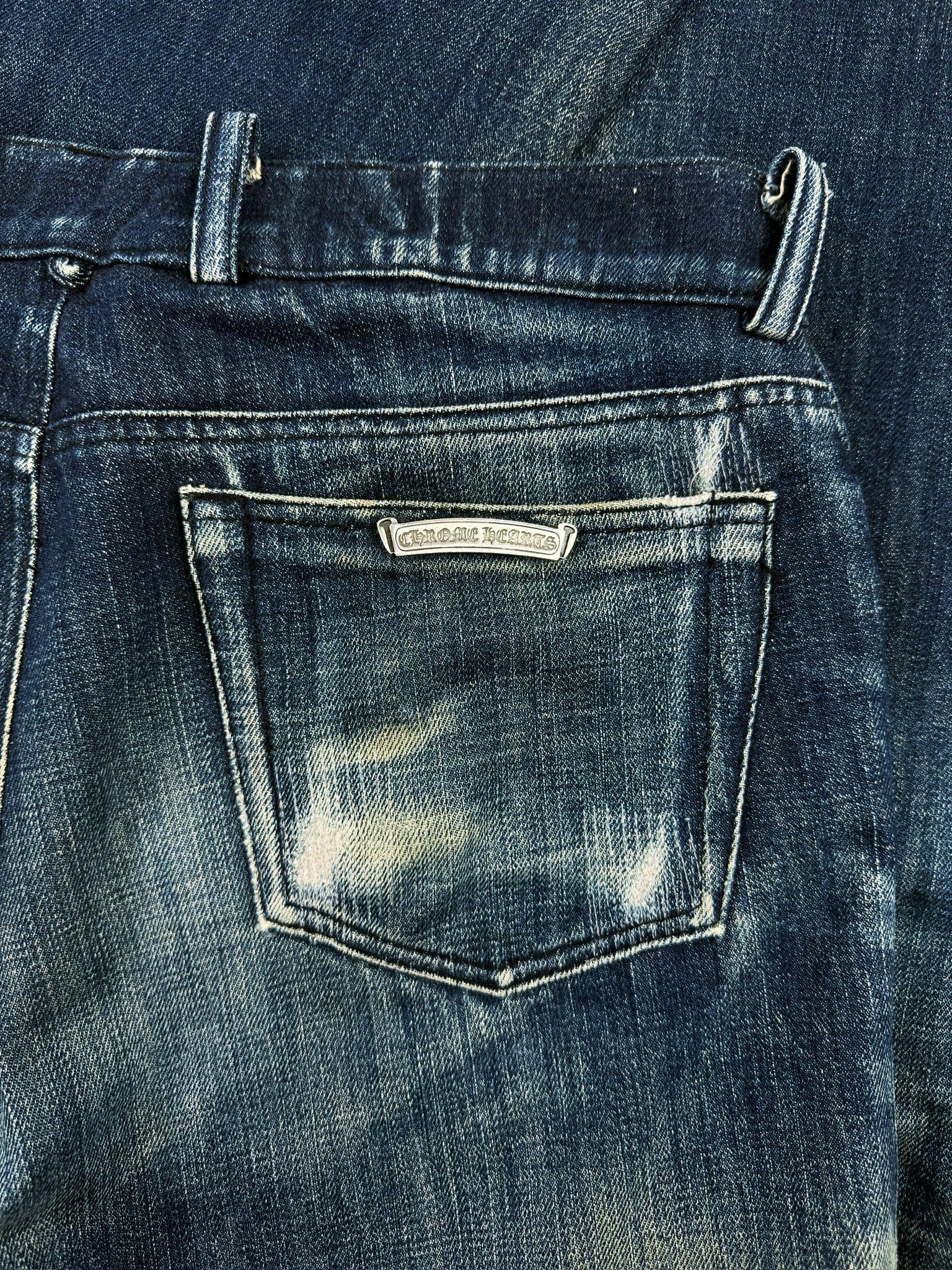 Chrome Hearts Chrome Hearts Flared Leg Blue Light Wash Fleur Knee .925 Silver Jeans Size US 30 / EU 46 - 5 Thumbnail