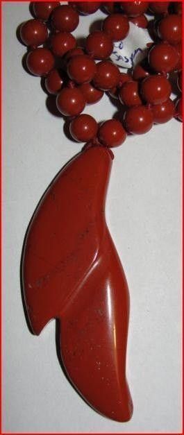 Designer Brecciated Red Jasper Bead Necklace Size ONE SIZE - 4 Thumbnail