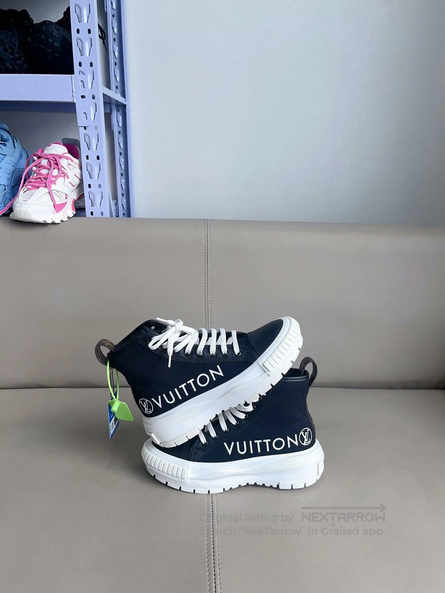 Louis Vuitton LV Squad Canvas High-Top Platform Shoes. Size US 5 / IT 35 - 8 Thumbnail