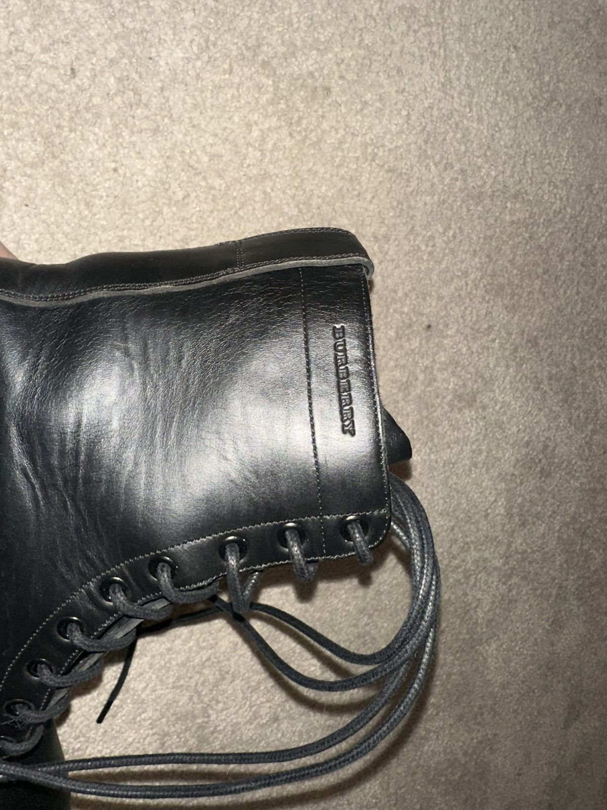 Burberry Burberry Zip And Lace Up Leather Combat Boots Size US 8.5 / EU 41-42 - 8 Thumbnail