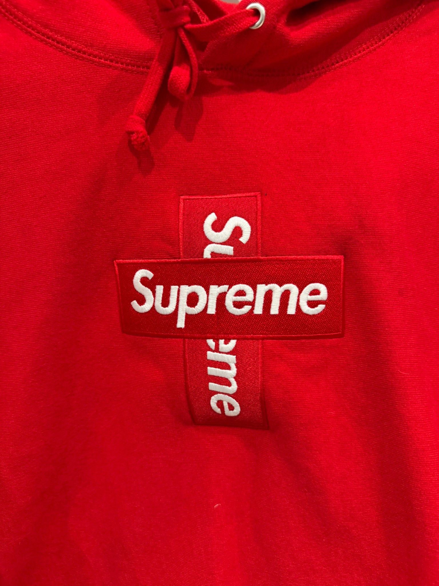 Supreme Supreme Cross Box Logo Hoodie Red Size US M / EU 48-50 / 2 - 3 Thumbnail