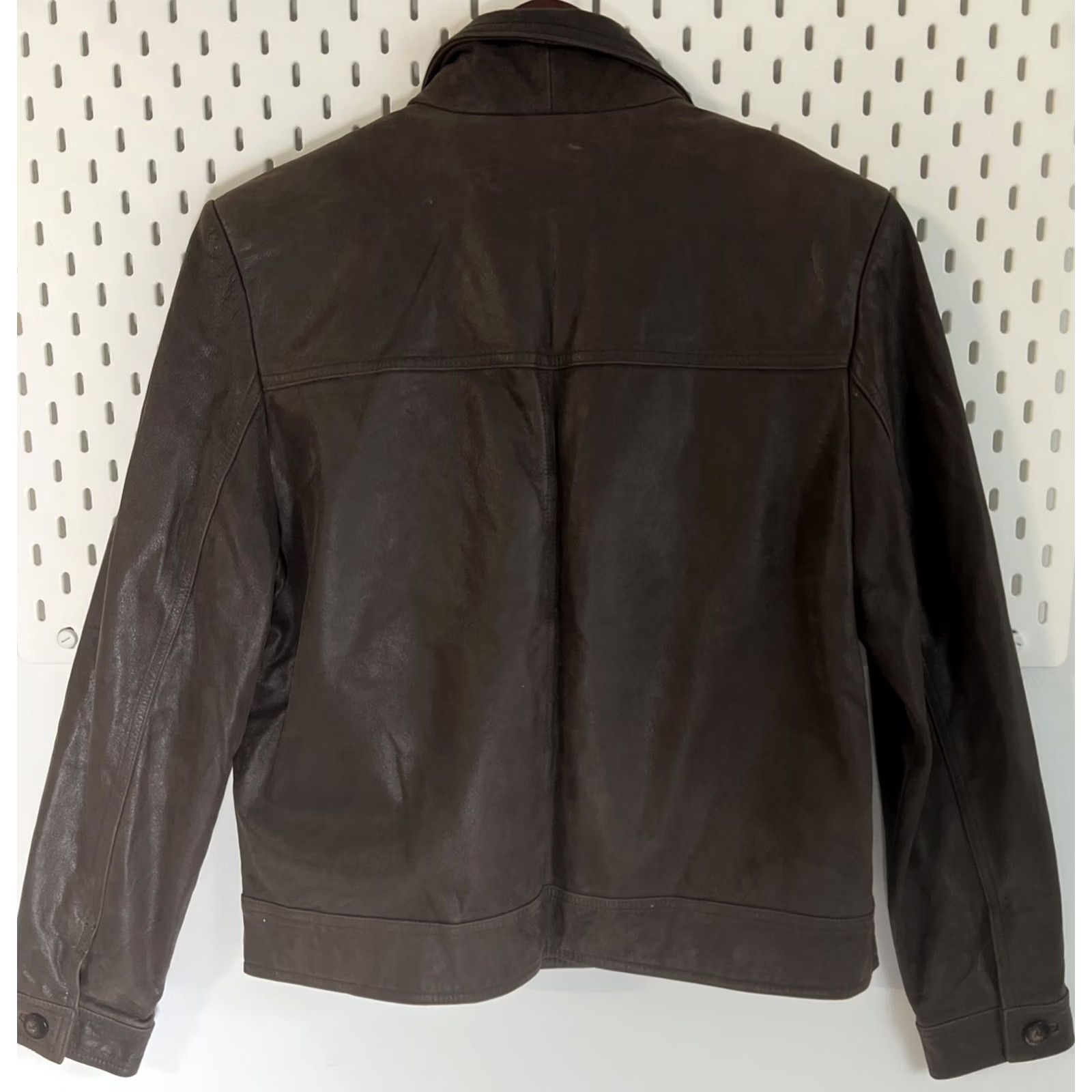 Vintage VINTAGE Danier Womens Genuine Leather Jacket Short Brown 10-12 Regular Long Sleeve Zipper - (J2137) Size L / US 10 / IT 46 - 2 Thumbnail