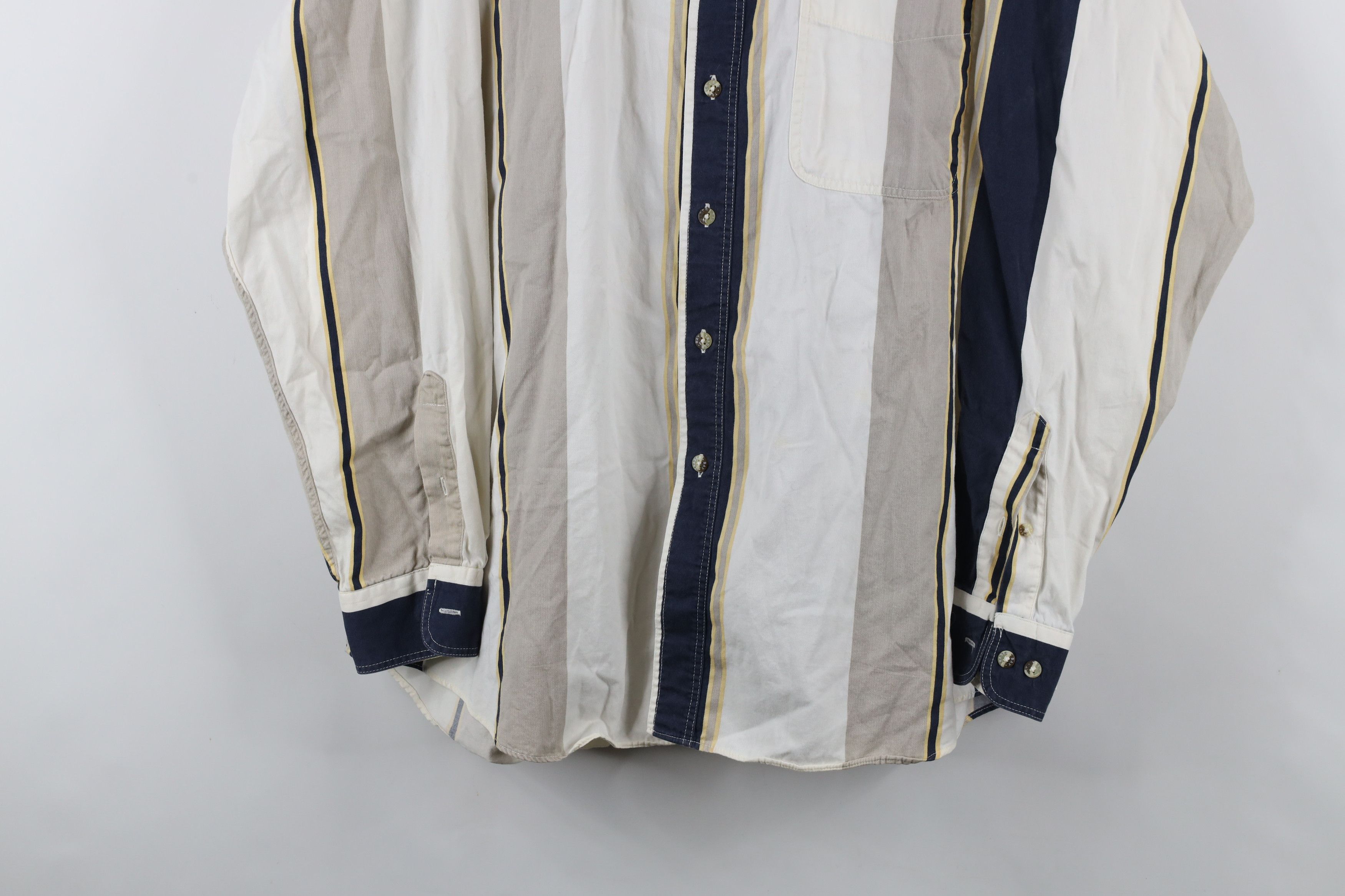 Vintage Vintage 90s Streetwear Block Collared Button Down Shirt Size US XL / EU 56 / 4 - 3 Thumbnail