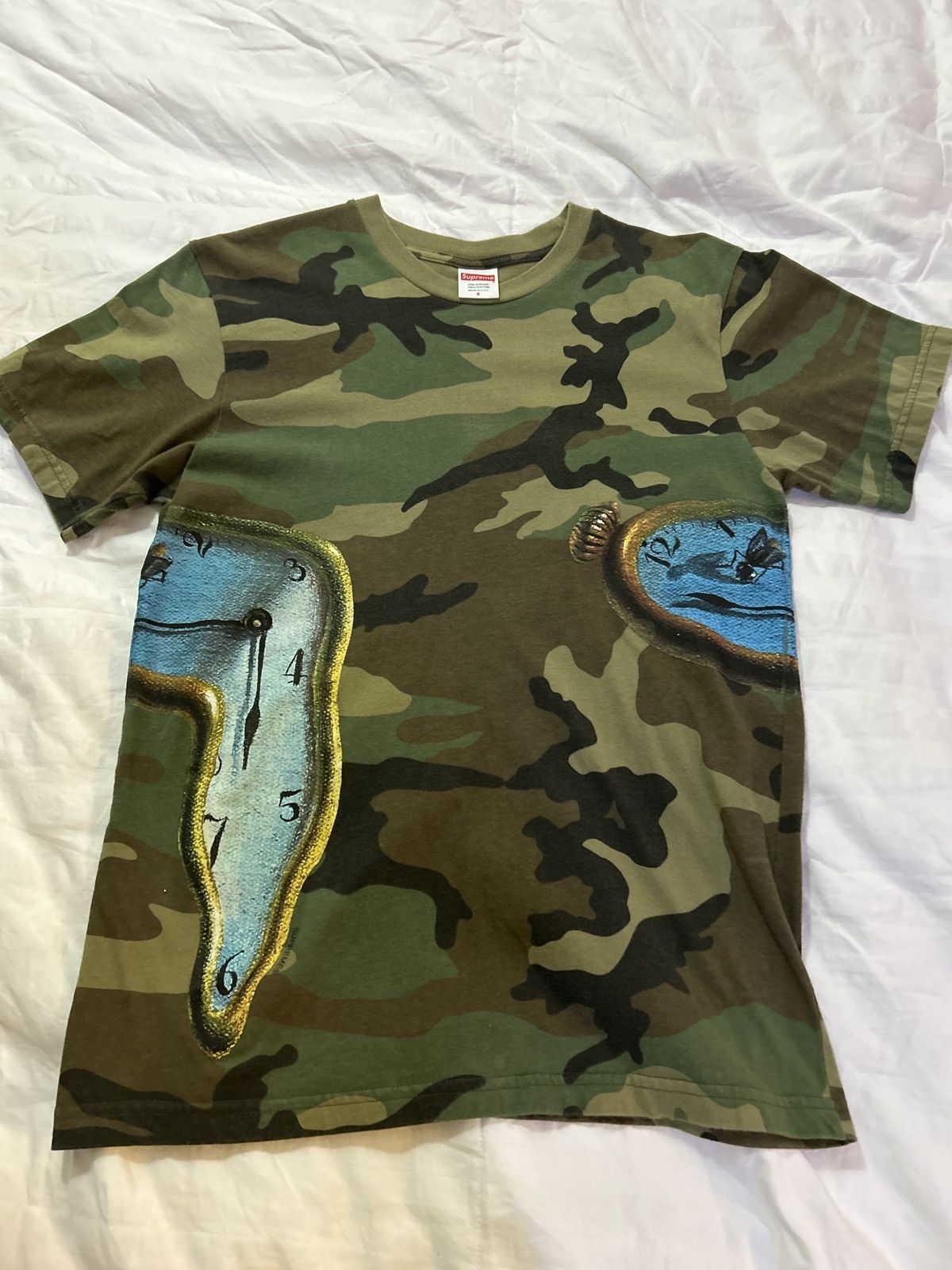 image of Supreme Persistence Of Memory T Shirt in Camo, Men's (Size Small)