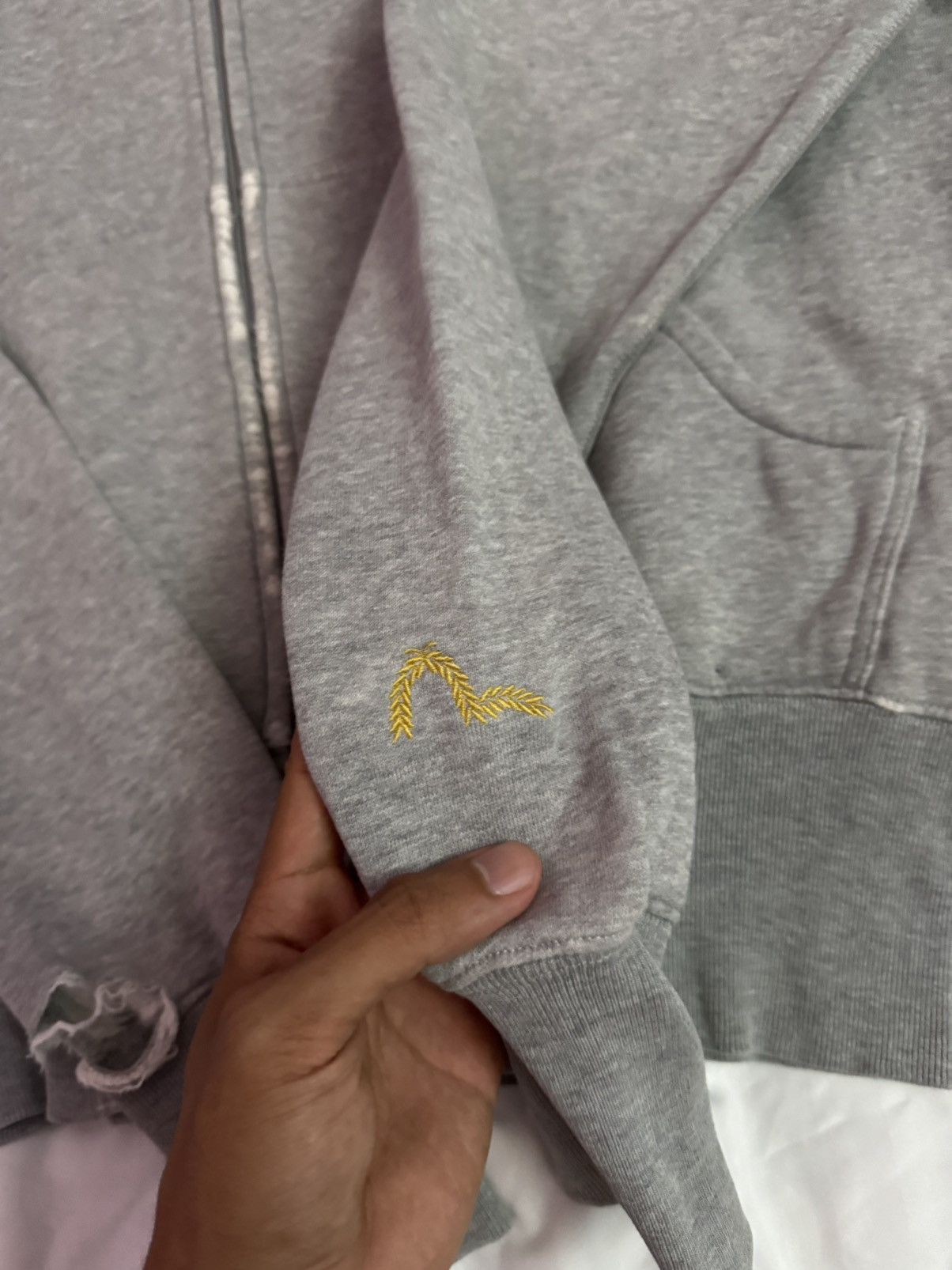 Evisu Distressed 2000s Evisu Big Logo Zip Up Hoodie Size US L / EU 52-54 / 3 - 5 Thumbnail