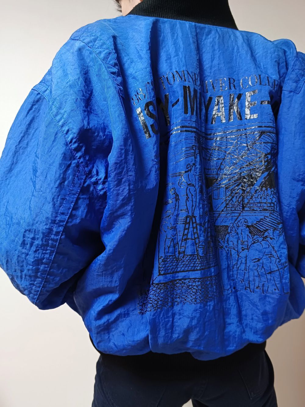 88 89 issey miyake men staff reversible bomber jacket ma1