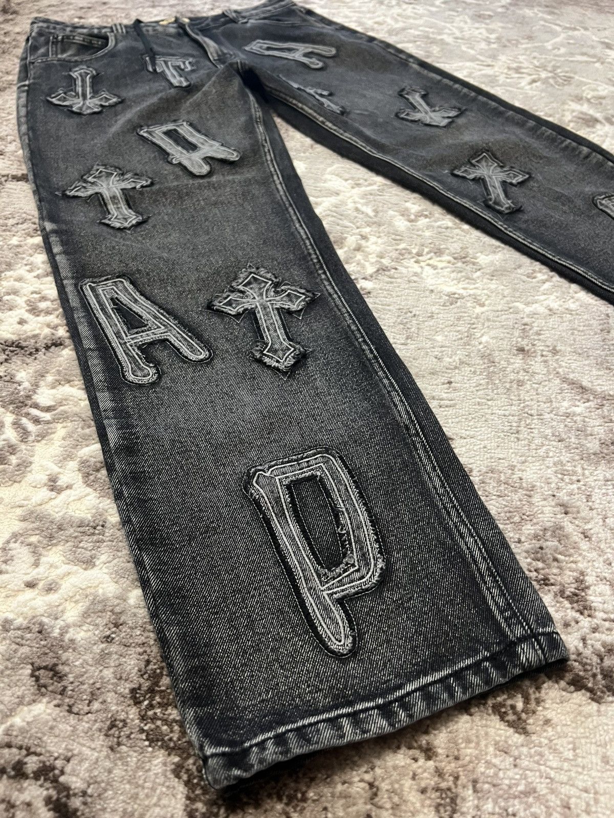 Other TRAP Racer Worldwide Style Washed patch Pants jeans Size US 34 / EU 50 - 4 Thumbnail