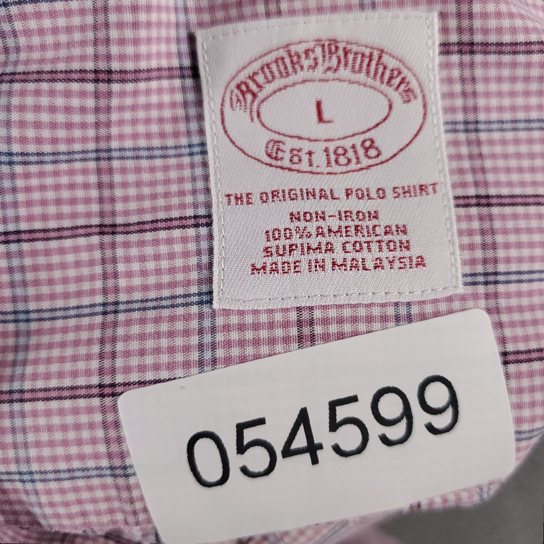 Brooks Brothers VINTAGE Brooks Brothers Shirt Mens Large Pink Plaid Short Sleeve Button-Up Collared Classic Preppy Mens L Pink Shirt Size US L / EU 52-54 / 3 - 7 Thumbnail