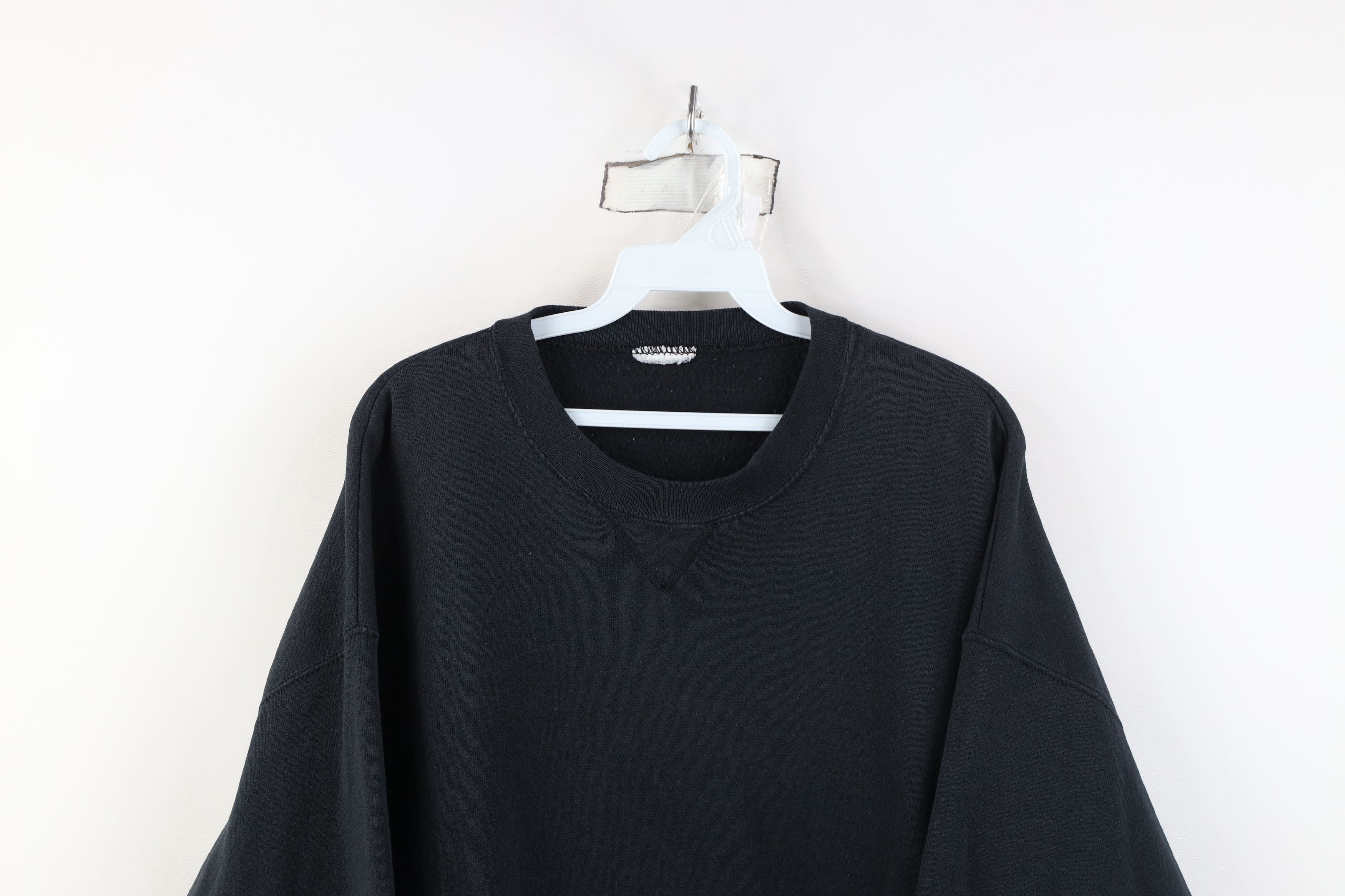 Vintage Vintage 90s Streetwear Gusset Crewneck Sweatshirt Black Size US XL / EU 56 / 4 - 2 Thumbnail