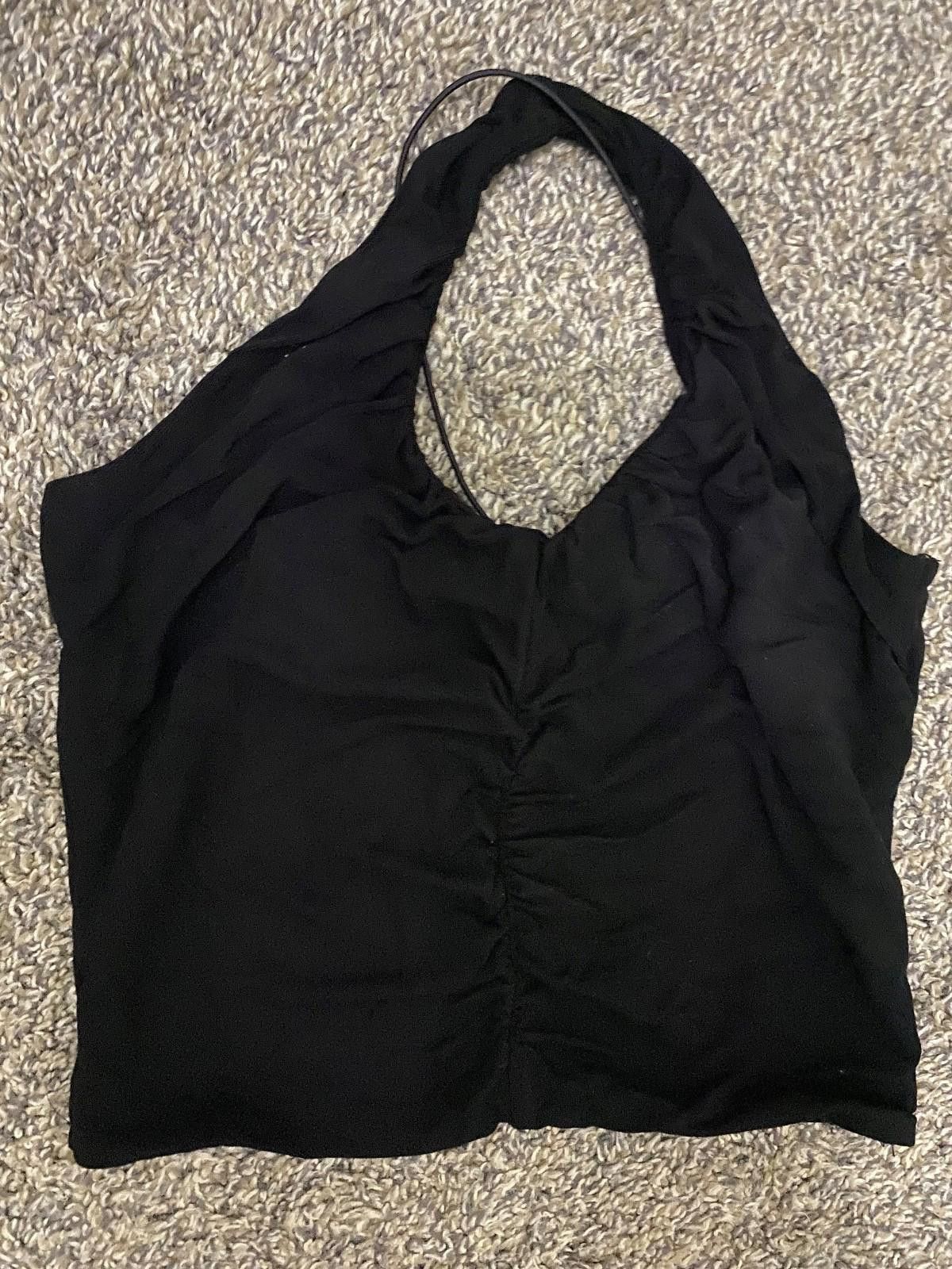 Asos ASOS DESIGN Double Layer Ruched Front Crop Top (US 4) Size S / US 4 / IT 40 - 5 Thumbnail