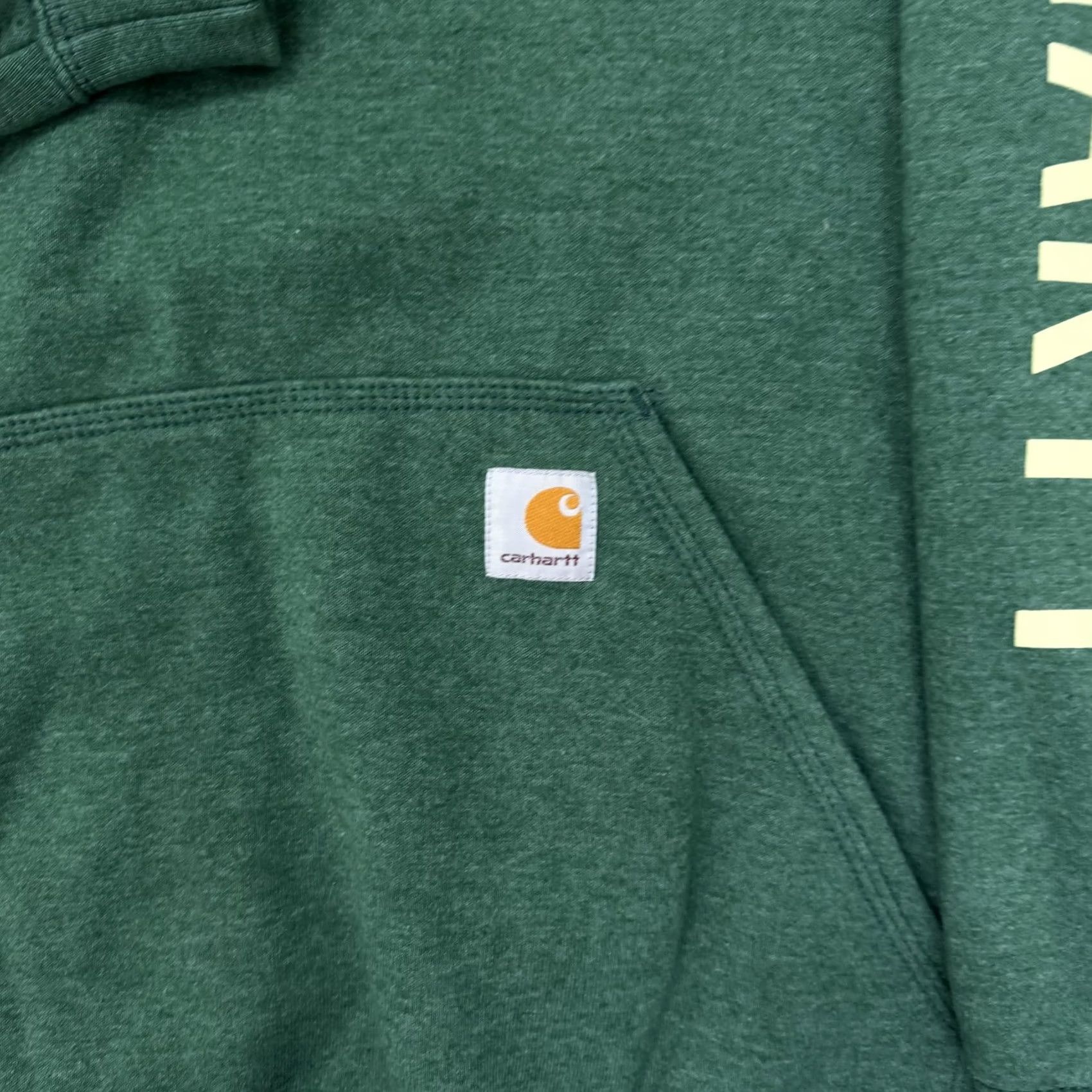 Carhartt Carhartt Hoodie Sweatshirt Mens Small Green Logo Fleece Pullover Crew Neck Pockets Graphic Print Relaxed Fit Size US S / EU 44-46 / 1 - 7 Thumbnail