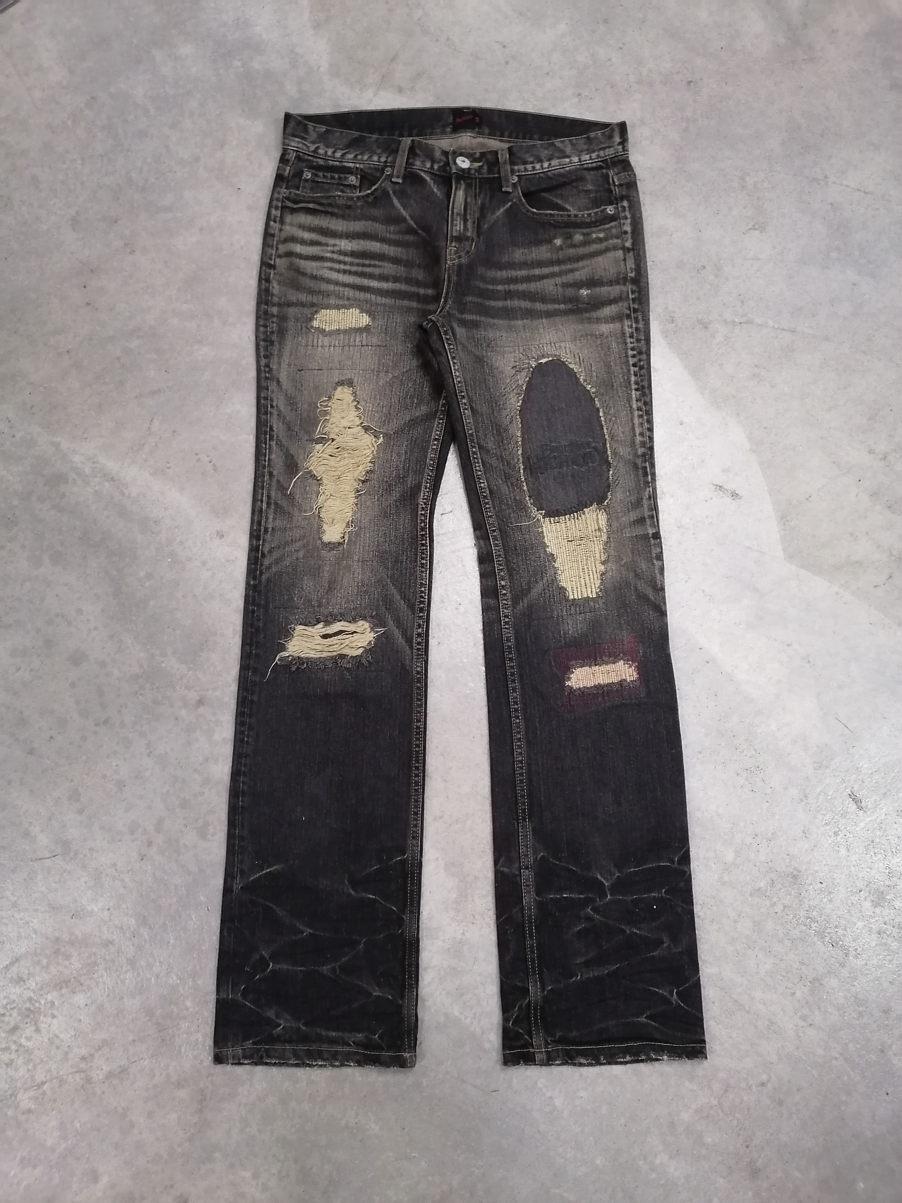 Japanese Brand Jackrose Japan Distressed Erd Denim Pants Size US 33 - 2 Thumbnail