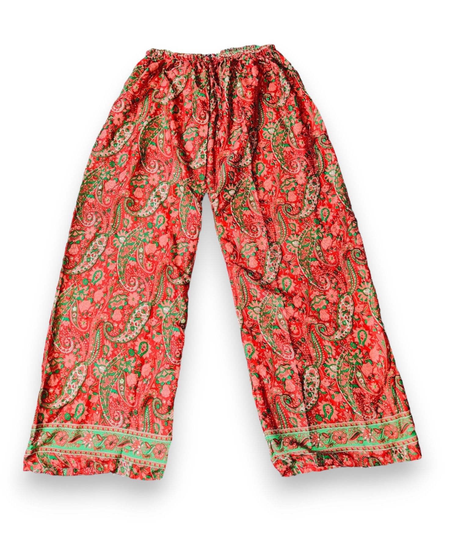 Poeme Bohemien Floral Printed Silk Pant, Comfortable Relaxed Feel, Bohemian Size 38" / US 16 / IT 52 - 1 Thumbnail
