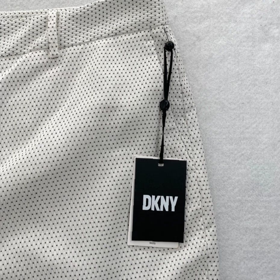 DKNY DKNY The Essex Ankle Pant Women's 16 White Stretch Fabric Slim Leg Cropped NWT Size 38" / US 16 / IT 52 - 4 Thumbnail