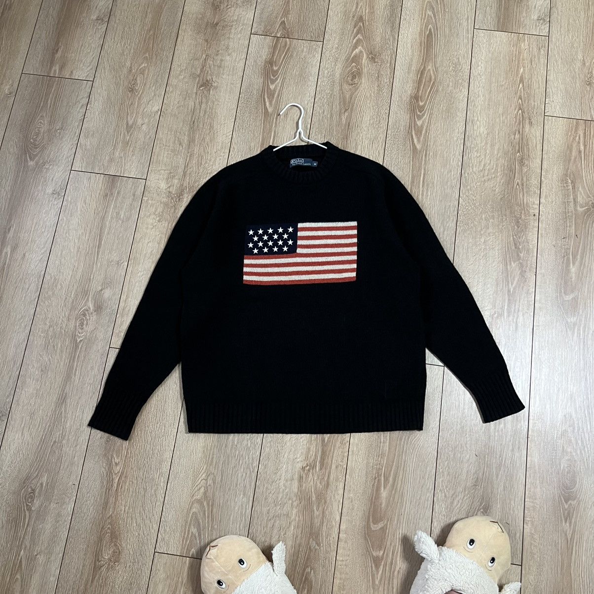 Polo by discount Ralph Lauren vintage American flag sweater