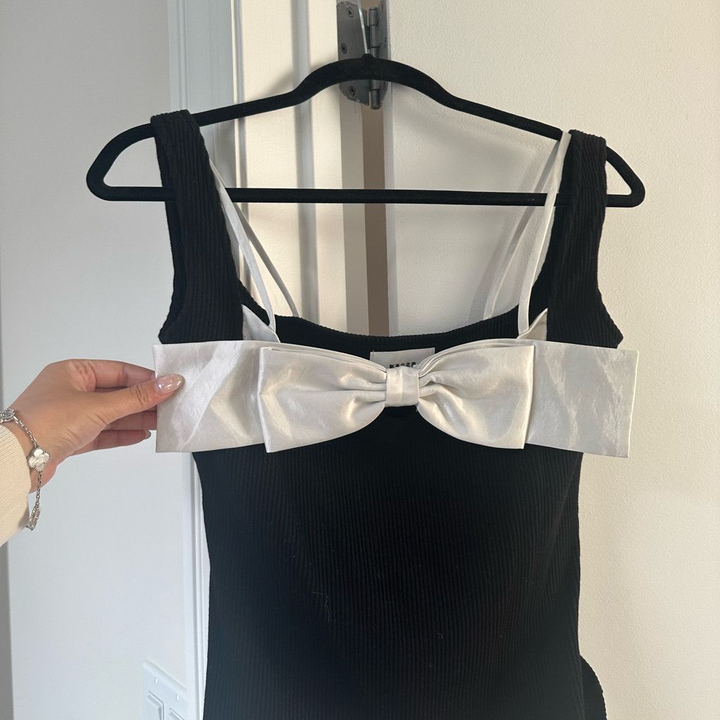 Zara 100% Cotton Satin Bow Tie Tank Top Size S / US 4 / IT 40 - 5 Thumbnail