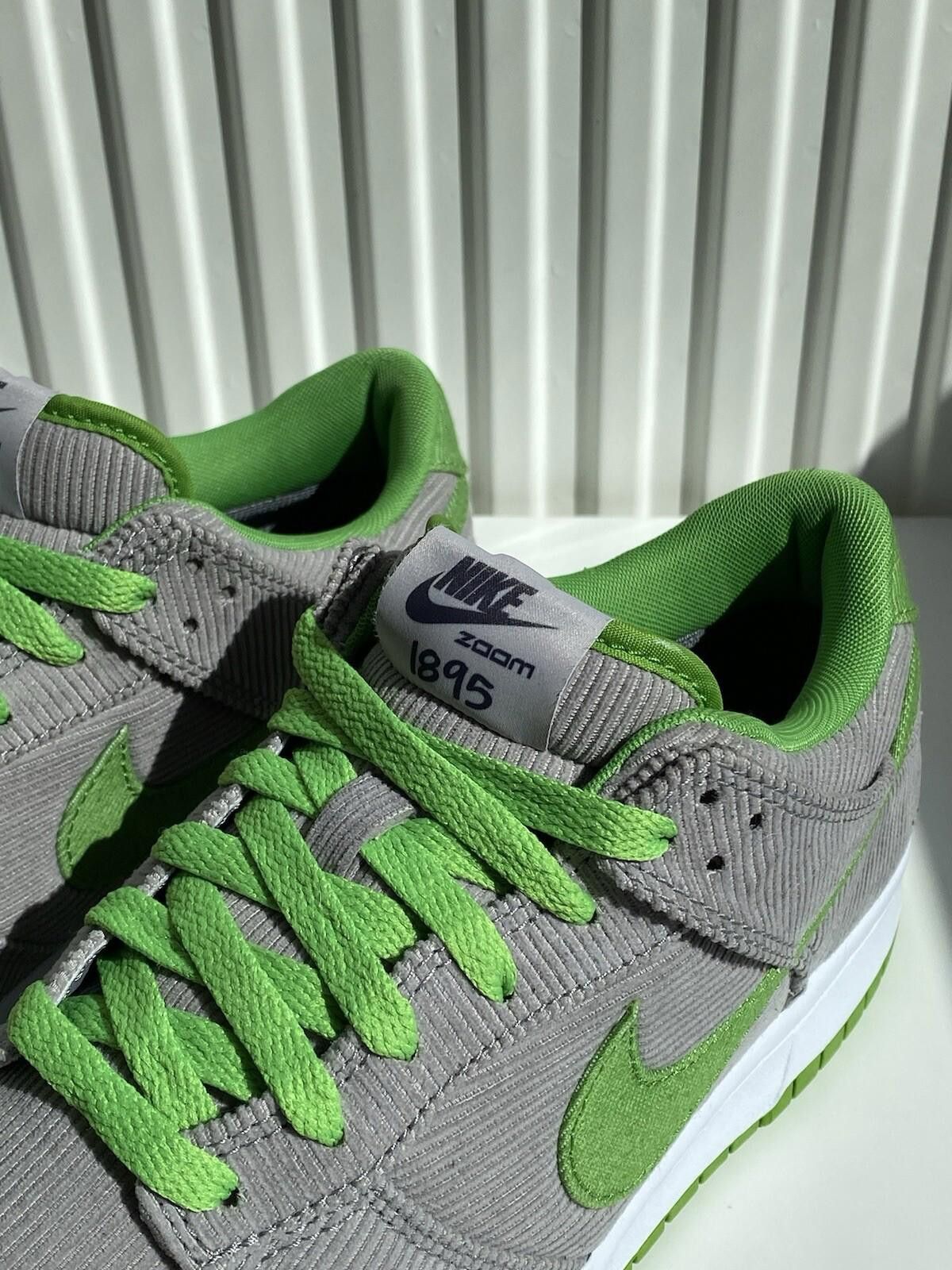 Nike !DS 2011 Nike Dunk Low Corduroy ID 1/1 Grey Green Vintage Size US 6 / EU 39 - 7 Thumbnail