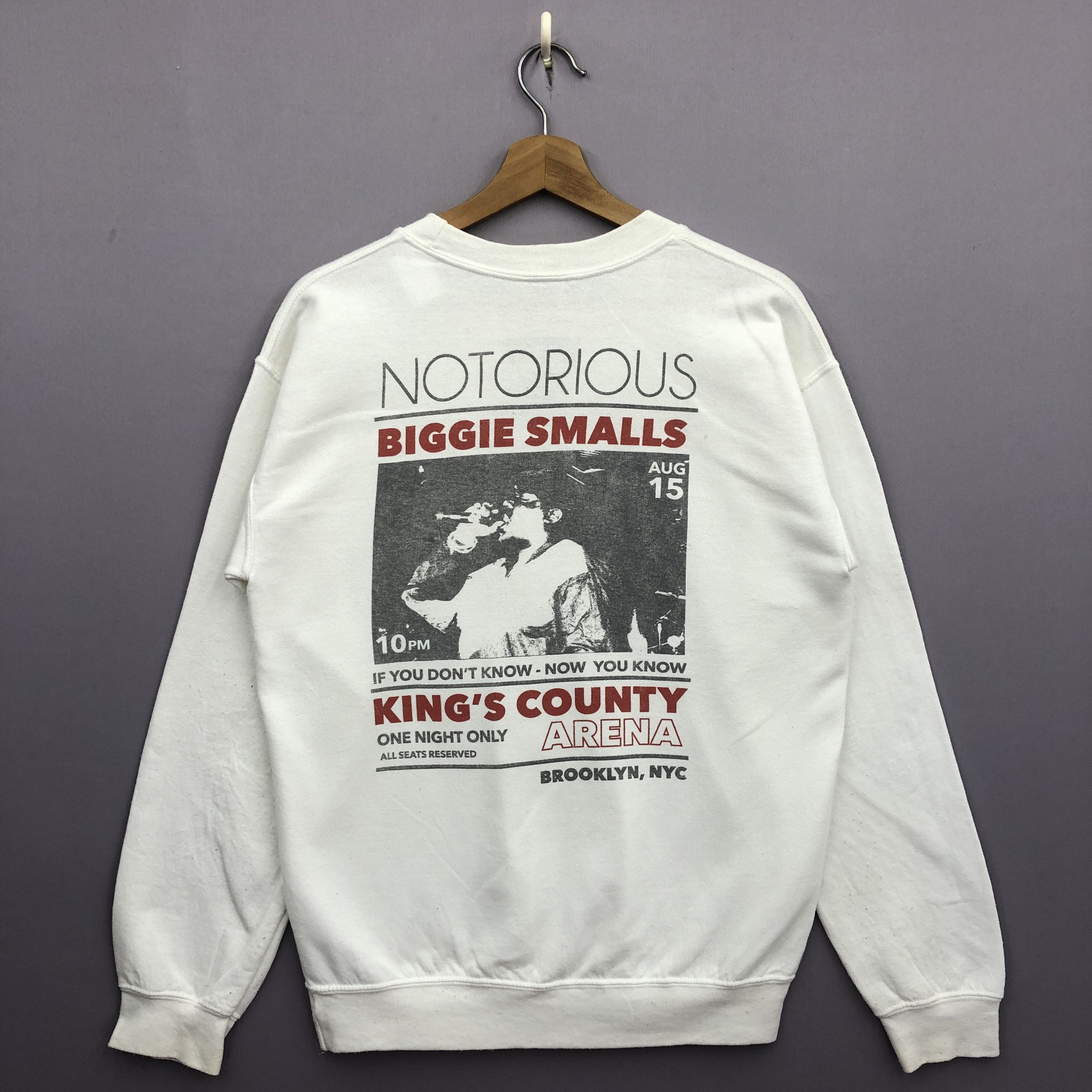 Rap Tees × Vintage Notorious Big Sweater Biggie Smalls Rapper Sweatshirt Jumper Size US S / EU 44-46 / 1 - 2 Thumbnail