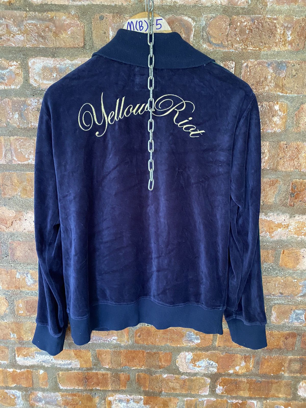 General Research × Japanese Brand × PPFM SS2006 PPFM Velour Yellow riot War hoodie Size US L / EU 52-54 / 3 - 7 Thumbnail