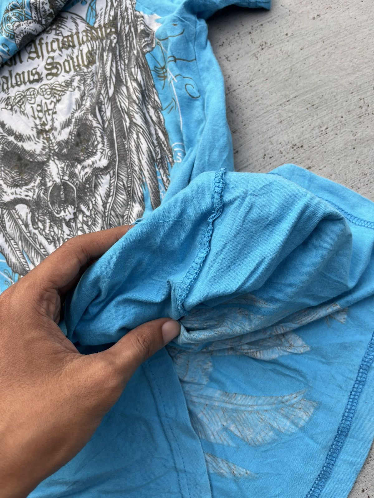 Affliction × Japanese Brand VINTAGE AFFLICATION SKULL TEE Size US M / EU 48-50 / 2 - 2 Thumbnail