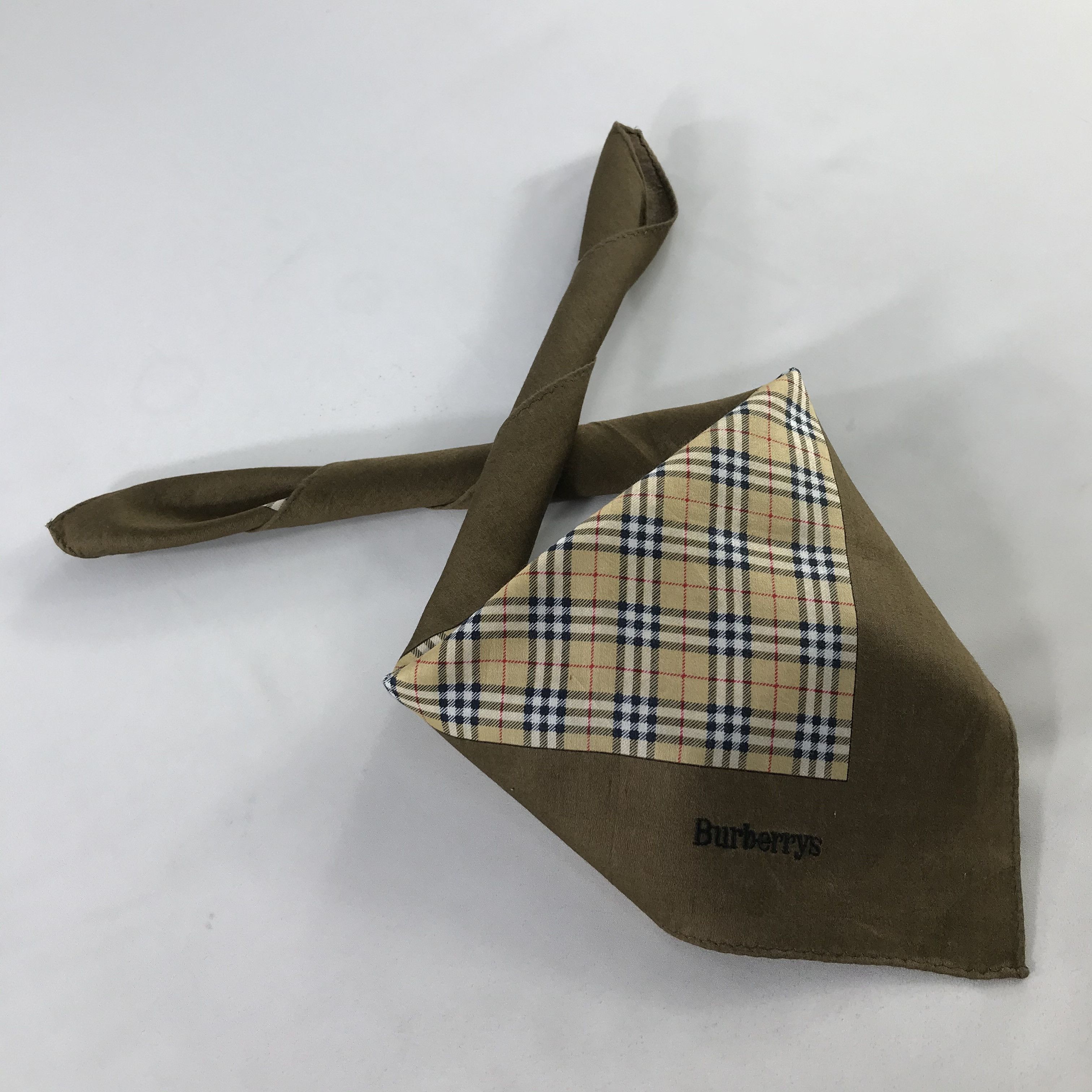 Burberry × Vintage Burberry Bandana / Handkerchief / Neckerchief - S1031 Size ONE SIZE - 4 Thumbnail