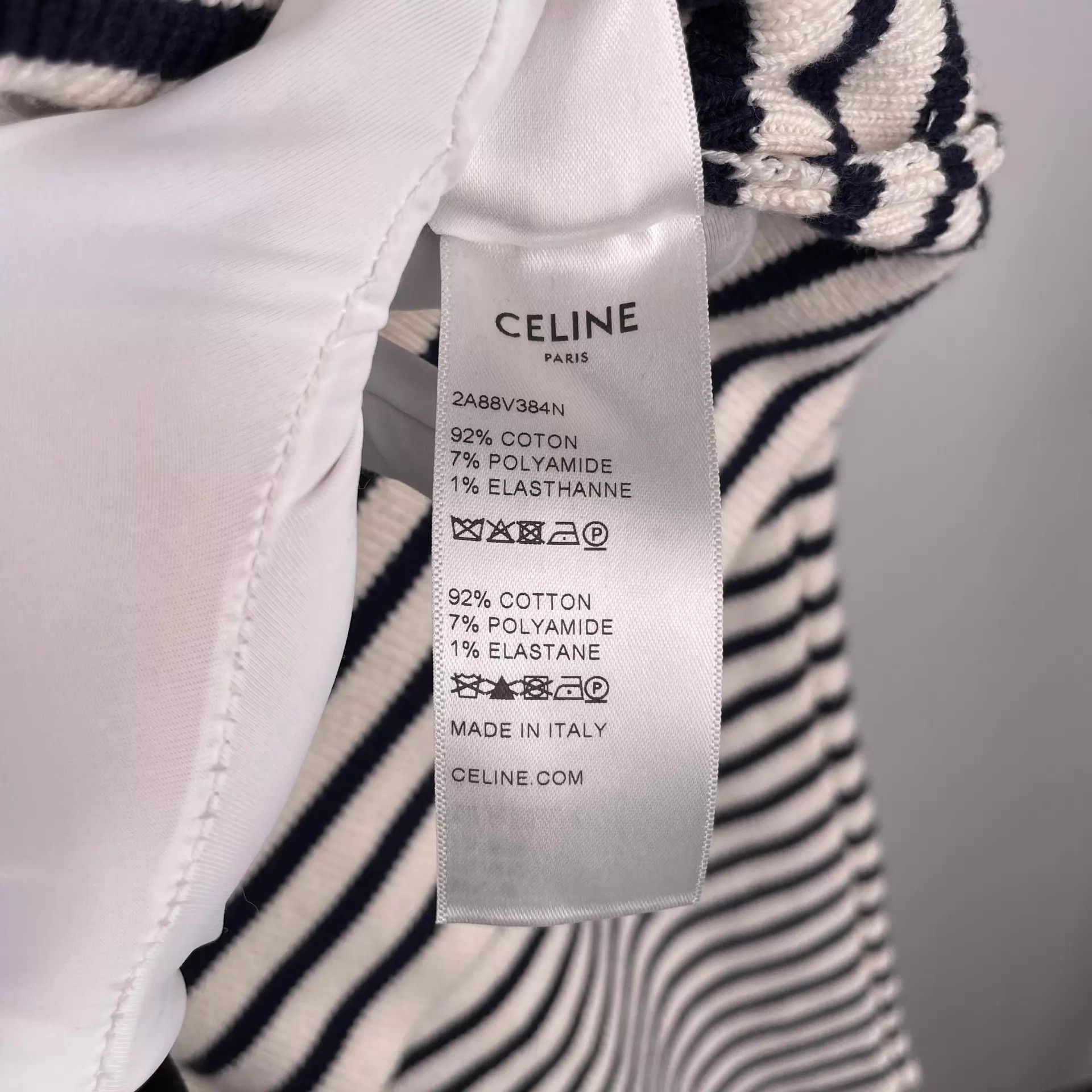 Celine Celine Black and White Striped Sweater S Size S / US 4 / IT 40 - 6 Thumbnail