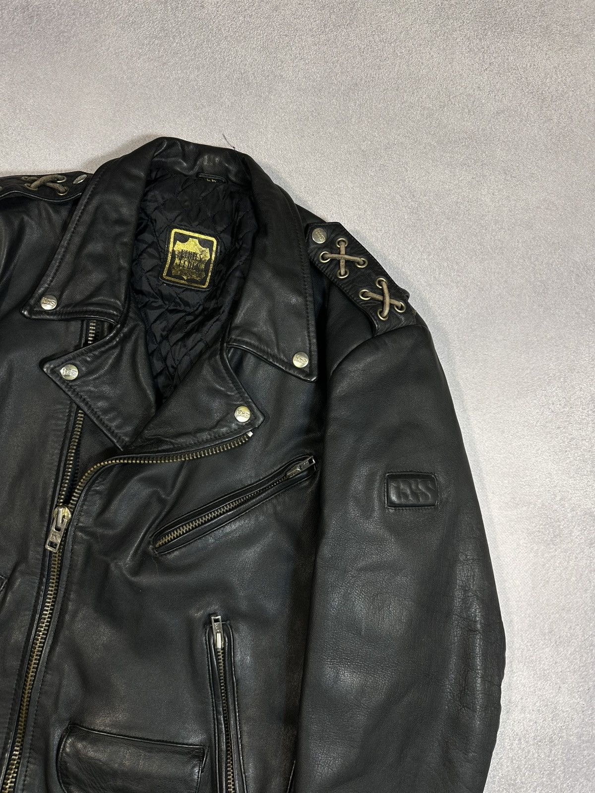 Other Vintage IXS Men’s Moto Heavy Lace-up Leather Jacket Sz M Size US M / EU 48-50 / 2 - 3 Thumbnail