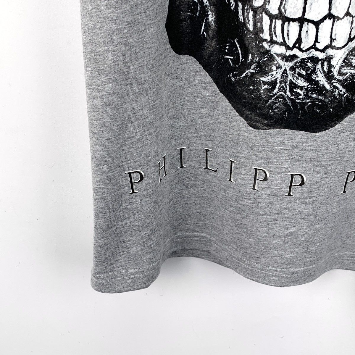 Philipp Plein Philipp Plein Gray Skull Print Crew Neck T-shirt K26WX Size US M / EU 48-50 / 2 - 5 Thumbnail