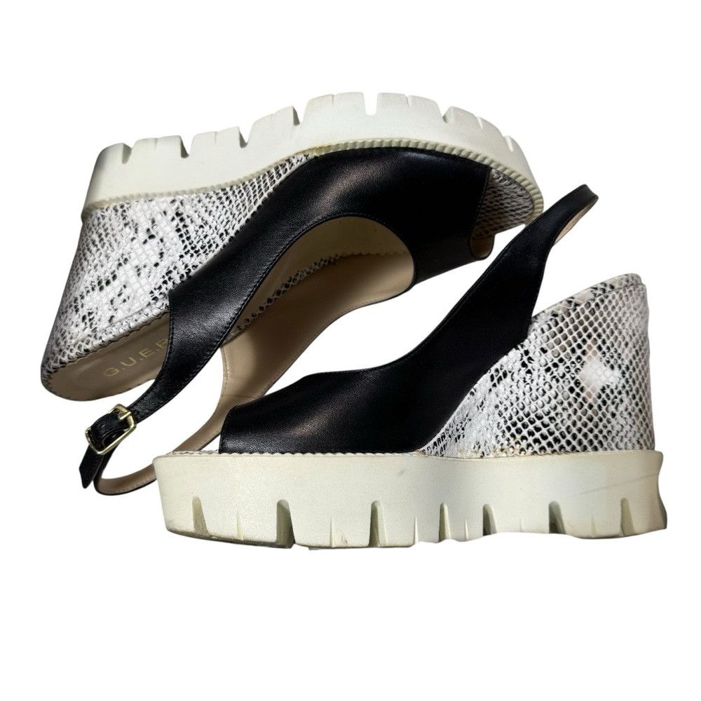 Other GUERO Black Snake Print Wedge Shoes Size 38 Size US 8 / IT 38 - 7 Thumbnail