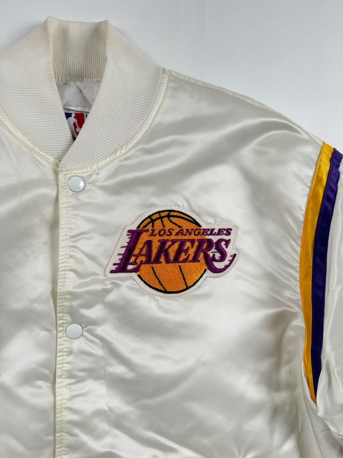 NBA × Starter × Vintage Vintage Starter L.A. Lakers Satin Jacket Size US XL / EU 56 / 4 - 3 Thumbnail