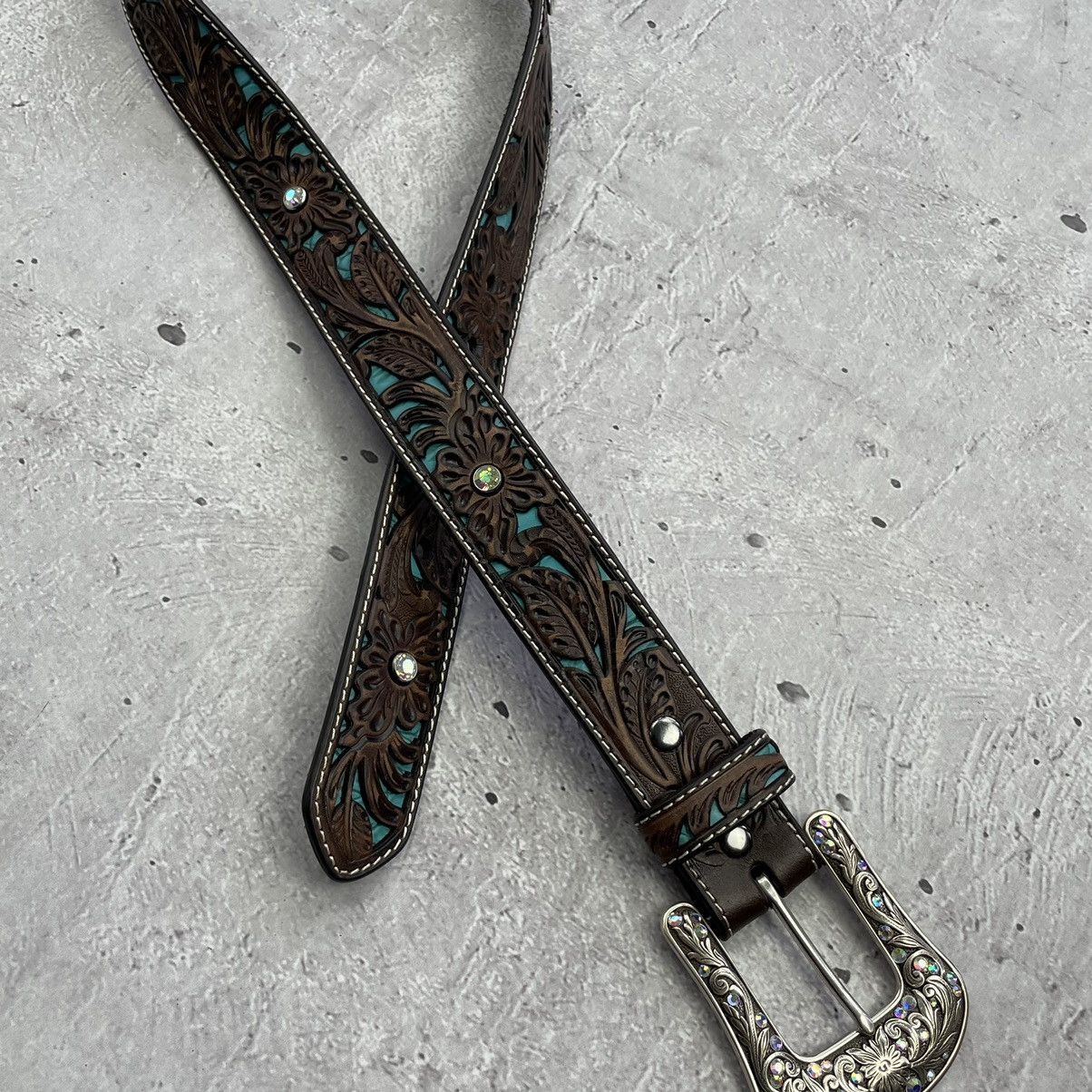 Ariat × Japanese Brand Hype Ariat brown leather belt style hysteric glamour y2k Size ONE SIZE - 3 Thumbnail