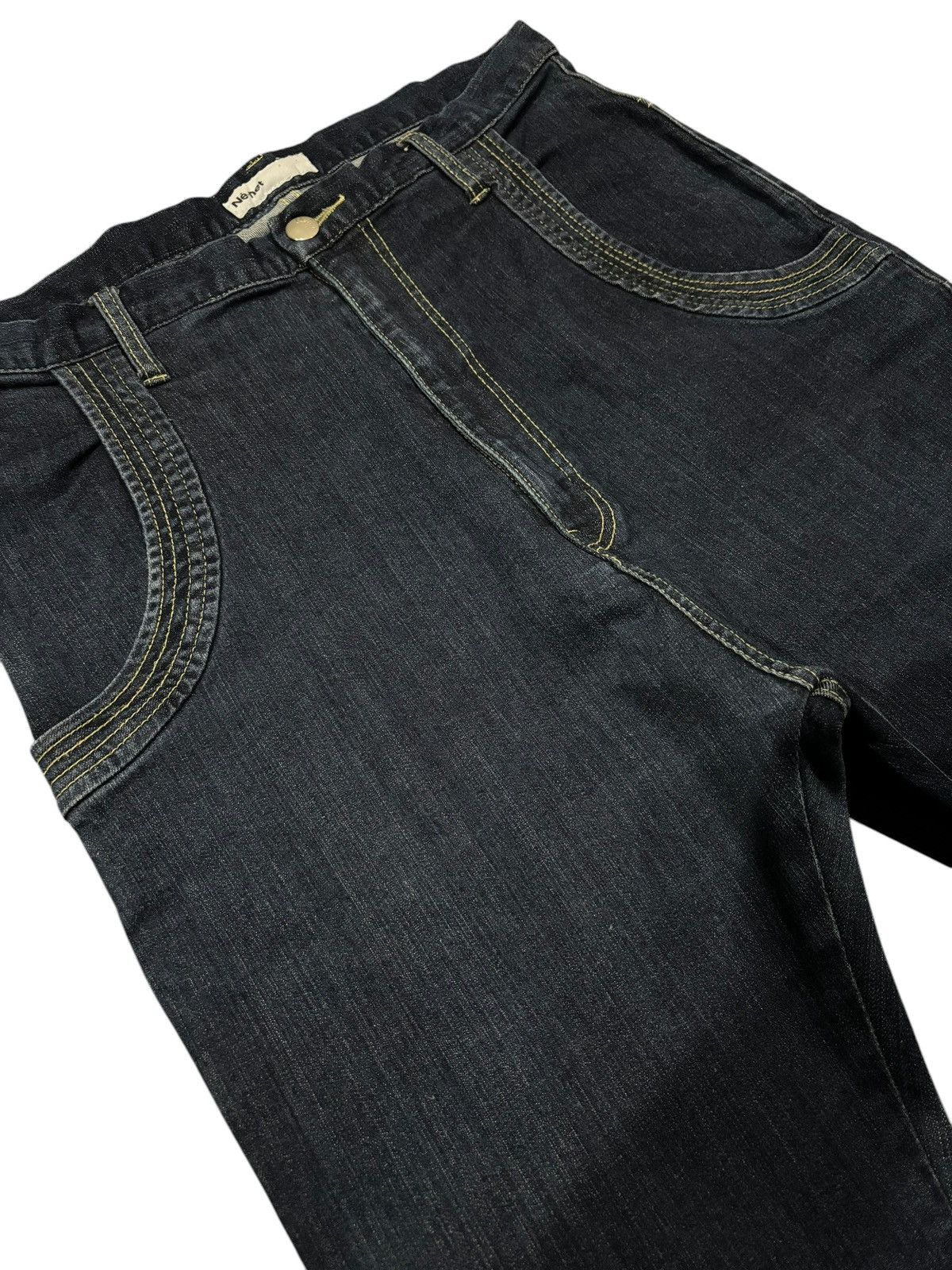 Issey Miyake × Japanese Brand × Seditionaries Vtg Deadstock Issey Miyake Ne-Net Patch High Rise Jeans Size US 31 - 4 Thumbnail