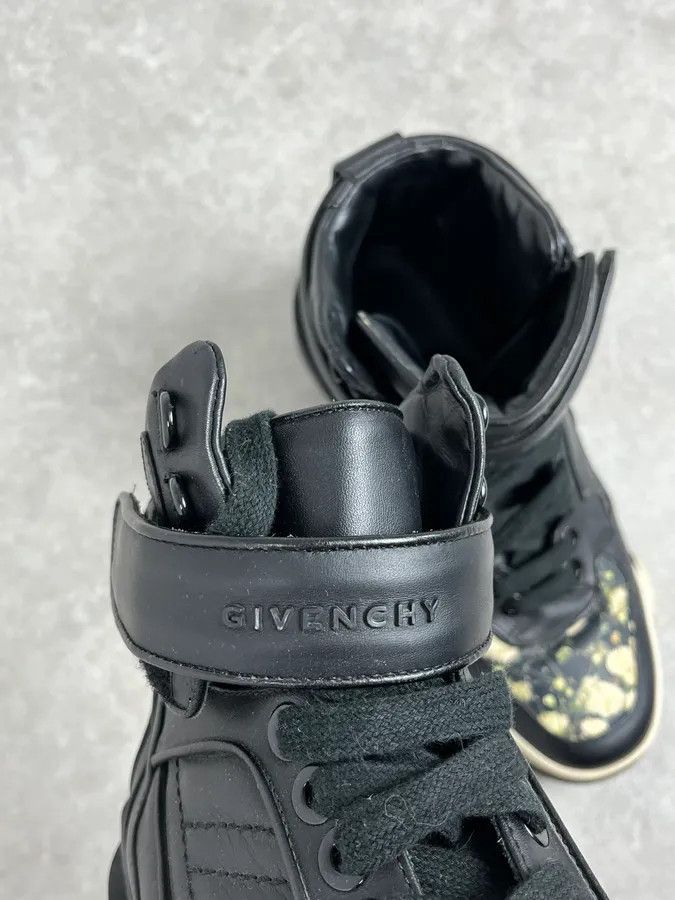 Givenchy SS2015 Givenchy Tyson Black Floral High Leather Sneakers by Riccardo Tisci Size US 8 / EU 41 - 9 Thumbnail