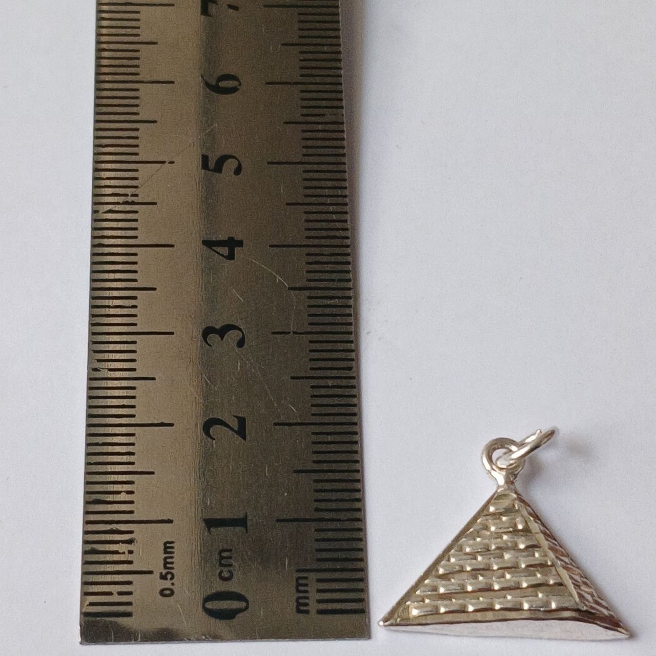 Sterling Silver 925 Silver Pyramid Pendant – Egyptian Style Pharaoh Size ONE SIZE - 6 Thumbnail