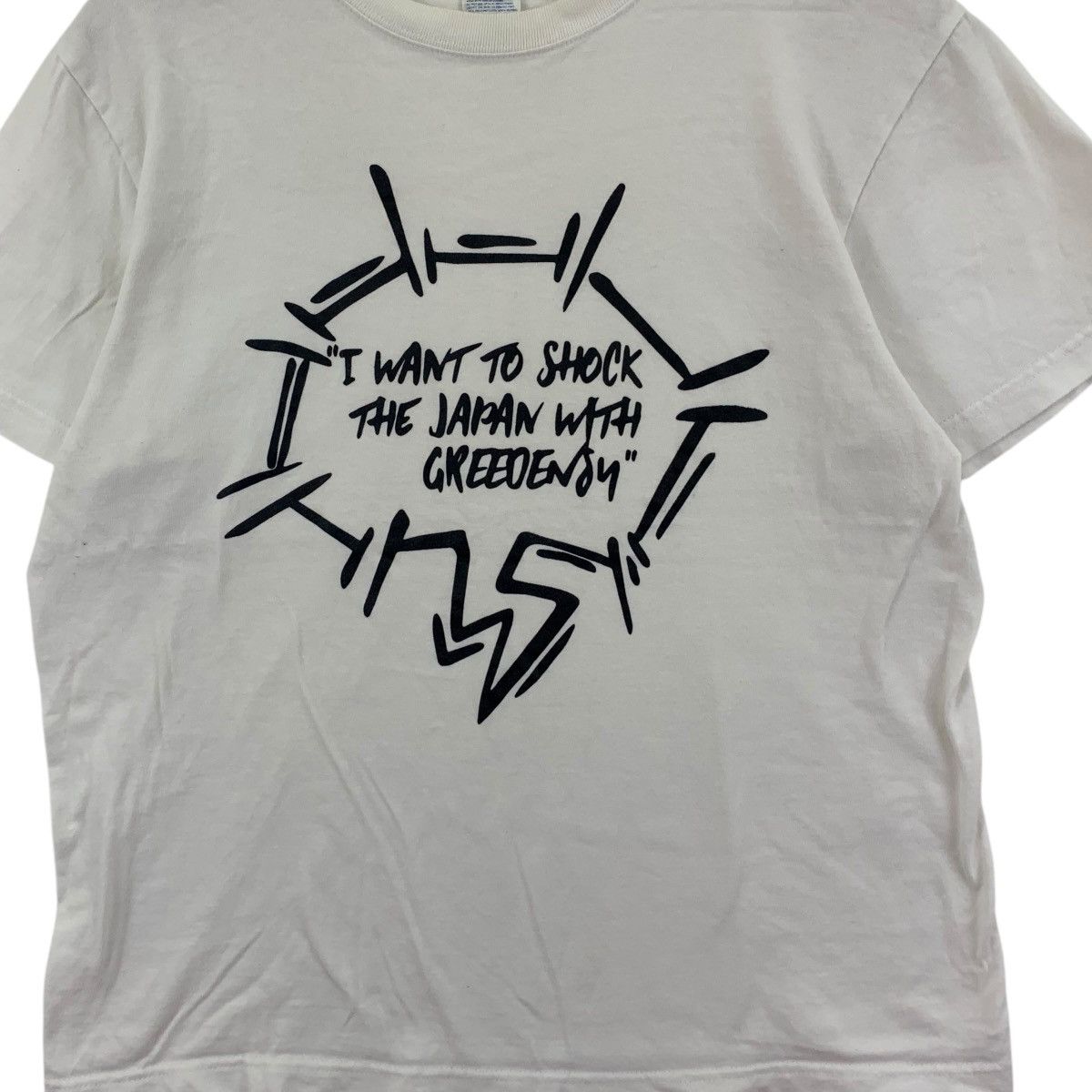 Vintage ART I Want To Shock Japan With Greendensy Illustration Tee Size M / US 6-8 / IT 42-44 - 3 Thumbnail