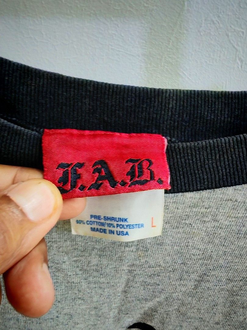 Vintage F.A.B. Fucked At Birth Pentagram Raglan Made in USA Size US L / EU 52-54 / 3 - 6 Thumbnail