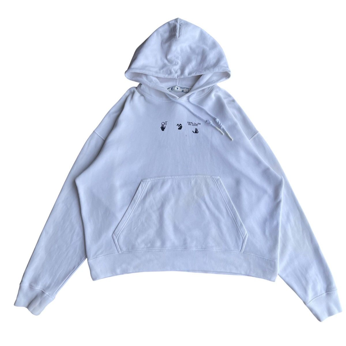 Off-White Off White Hoodie Black Paint Splatter (Refer Photo) Size US M / EU 48-50 / 2 - 2 Thumbnail