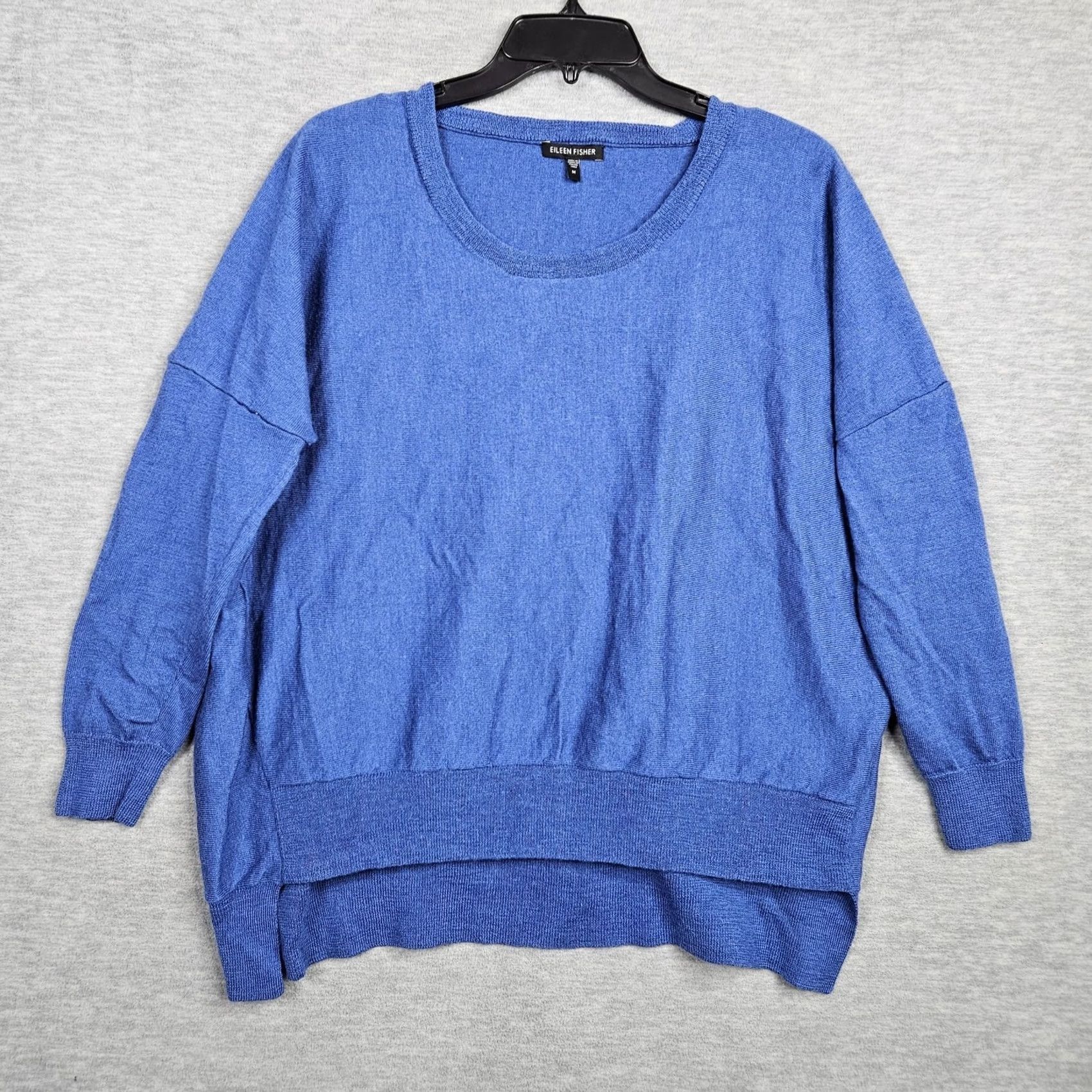 Eileen Fisher Eileen Fisher Merino Wool Sweater Pullover V-Neck 100% Lightweight All Seasons Size M Blue Womens Regular Size M / US 6-8 / IT 42-44 - 2 Thumbnail