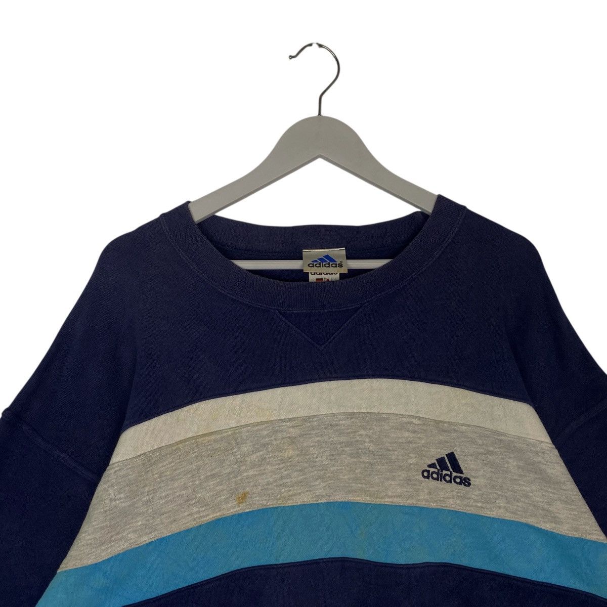 Other Vintage Adidas Sweatshirt Small Embroidery Blue/White Size L Size US L / EU 52-54 / 3 - 4 Thumbnail