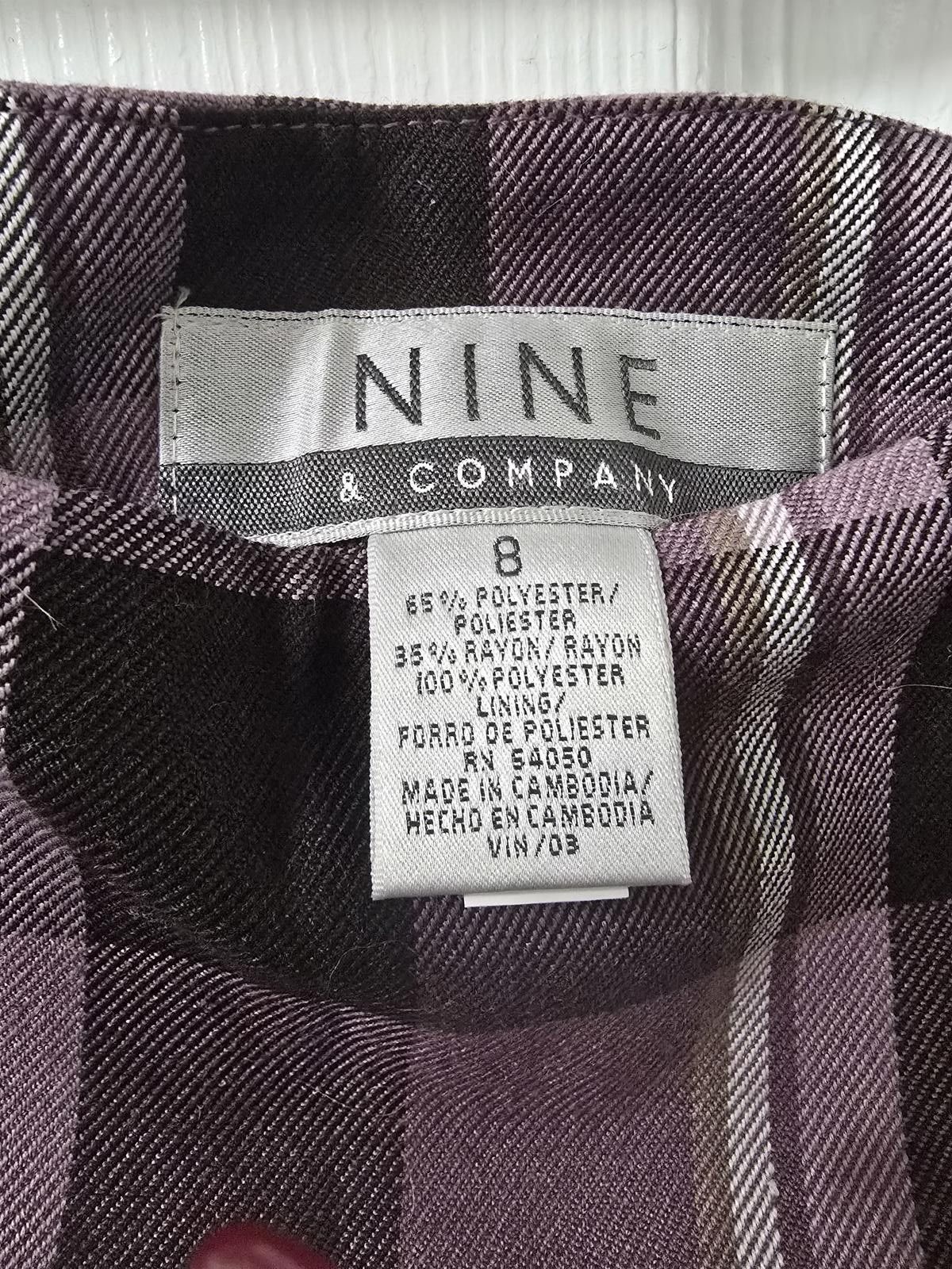 Other Nine & Company Purple Plaid Skirt Size 8 Size 30" / US 8 / IT 44 - 3 Thumbnail