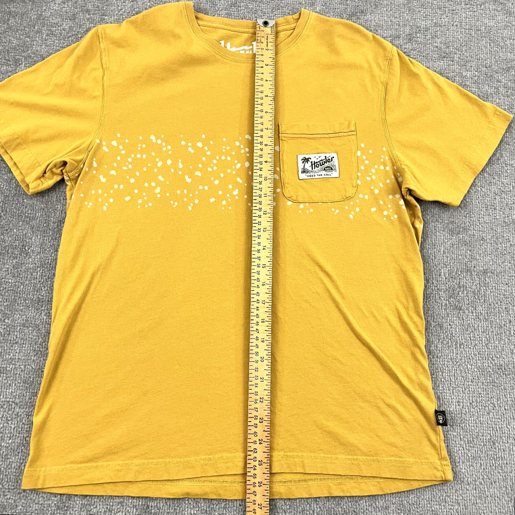 Howler Brothers HOWLER BROS Shirt Mens Medium Golden Yellow Graphic Pocket Tee Beach Outdoor S/S Size US M / EU 48-50 / 2 - 4 Thumbnail