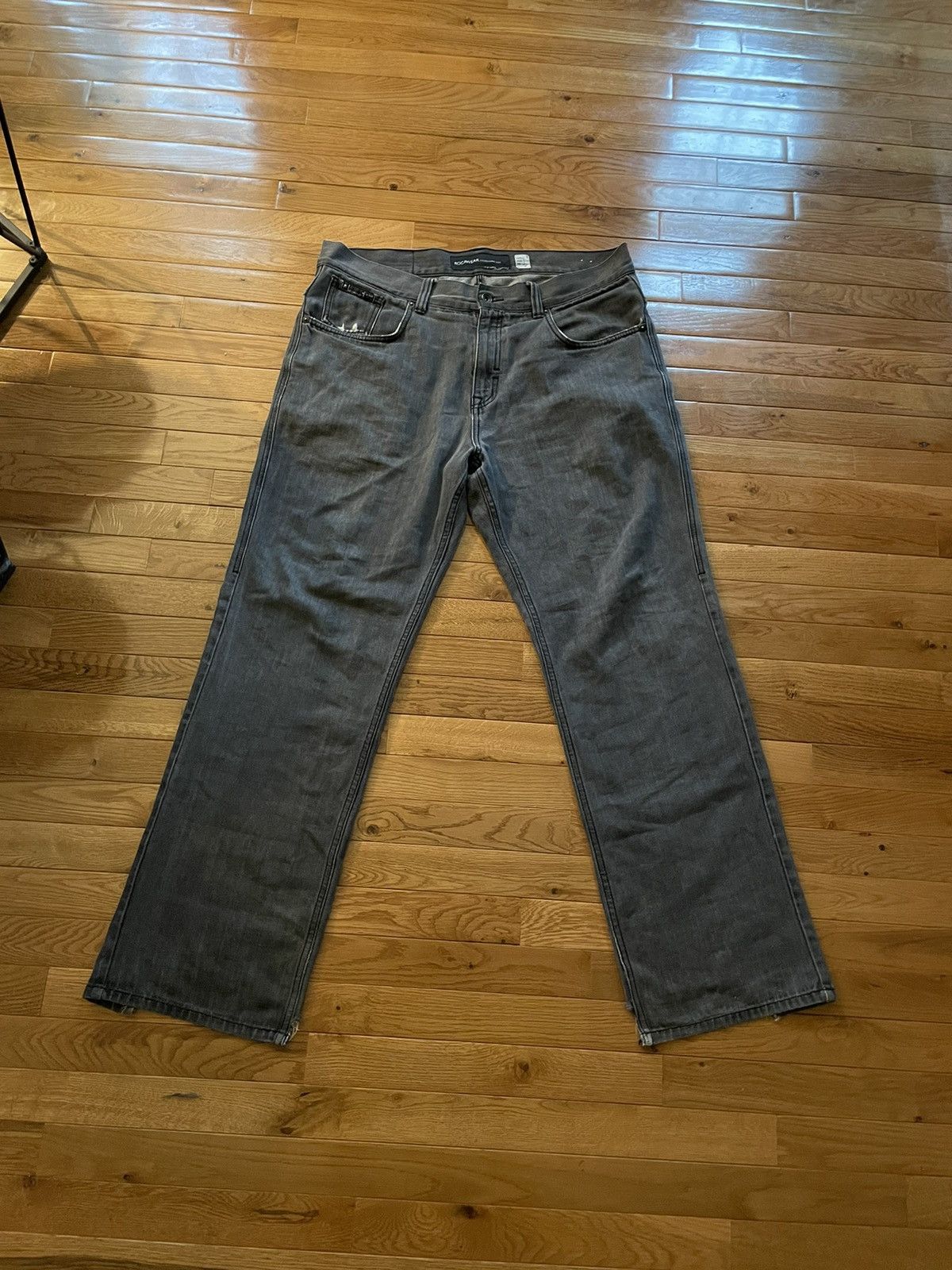 Rocawear Y2K Baggy black faded distressed Rocawear jeans Size US 36 / EU 52 - 1 Thumbnail