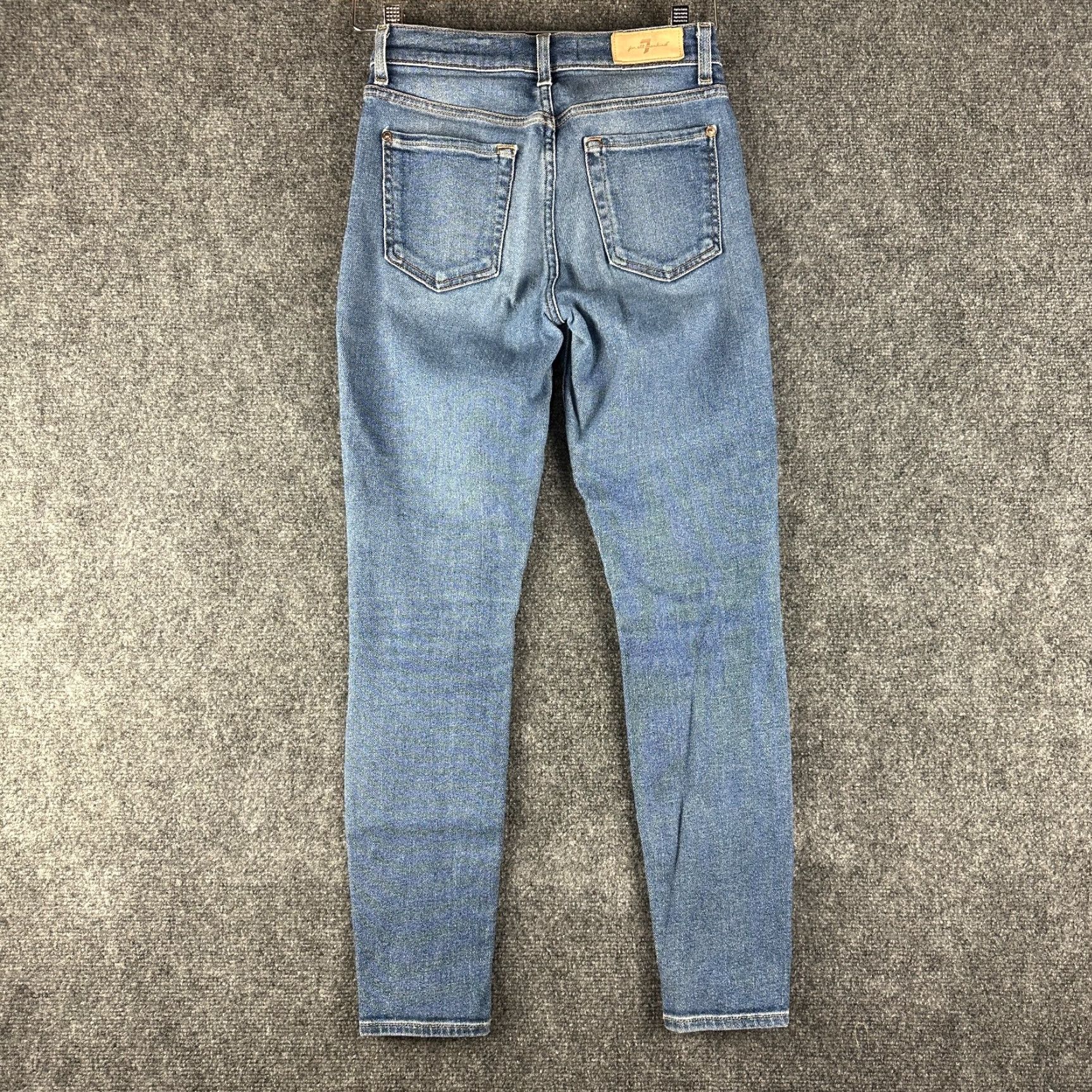 7 For All Mankind 7 For All Mankind Jeans Womens 25 The Ankle Skinny Cotton Stretch Pockets Blue Denim 5-Pocket Design Regular Mid Rise Adult Womens Size 42" / US 20 - 7 Thumbnail