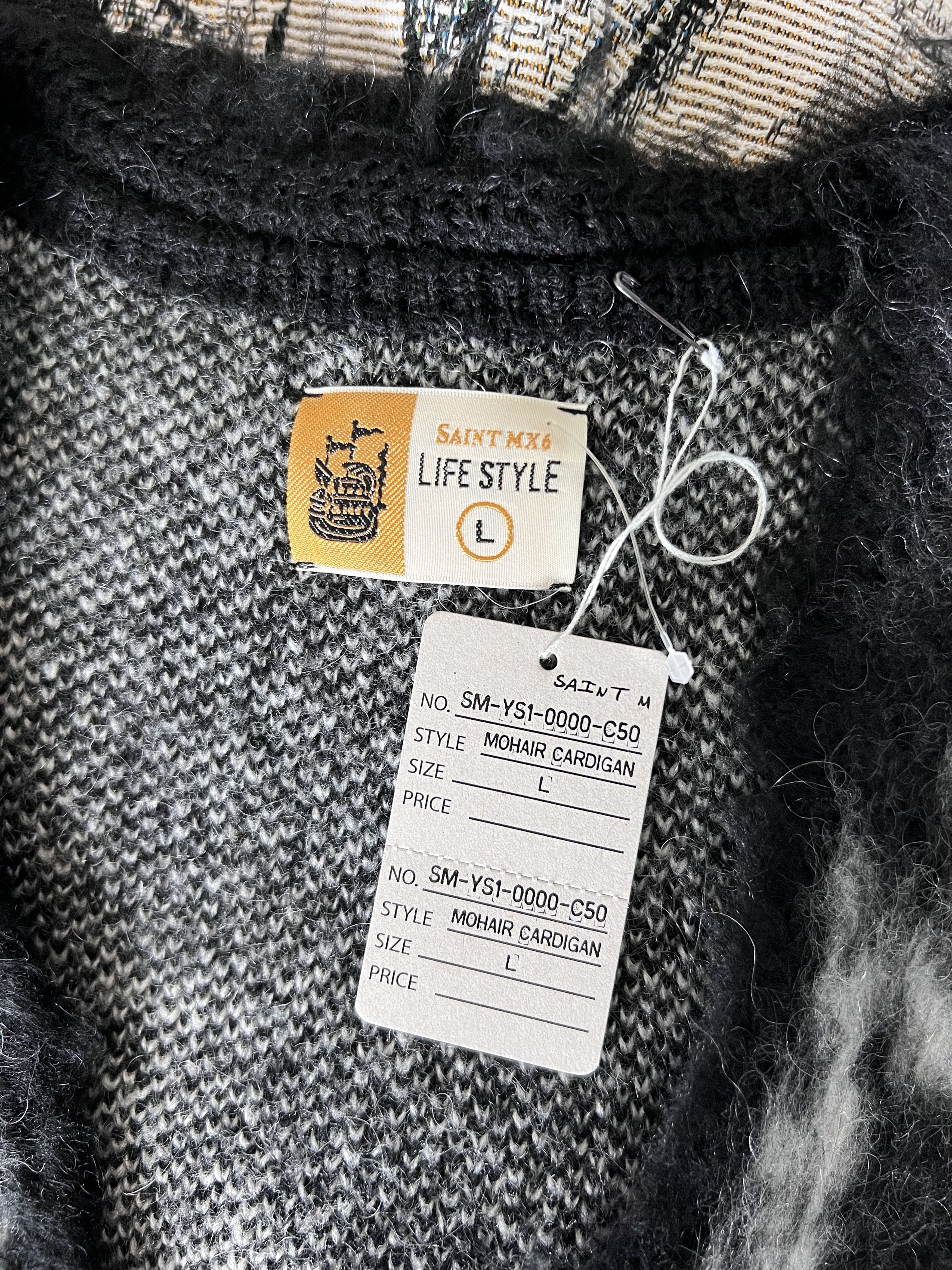 DENIM TEARS × Saint Michael Saint Michael Denim Tears Cotton Wreath Mohair Cardigan Size US L / EU 52-54 / 3 - 7 Thumbnail