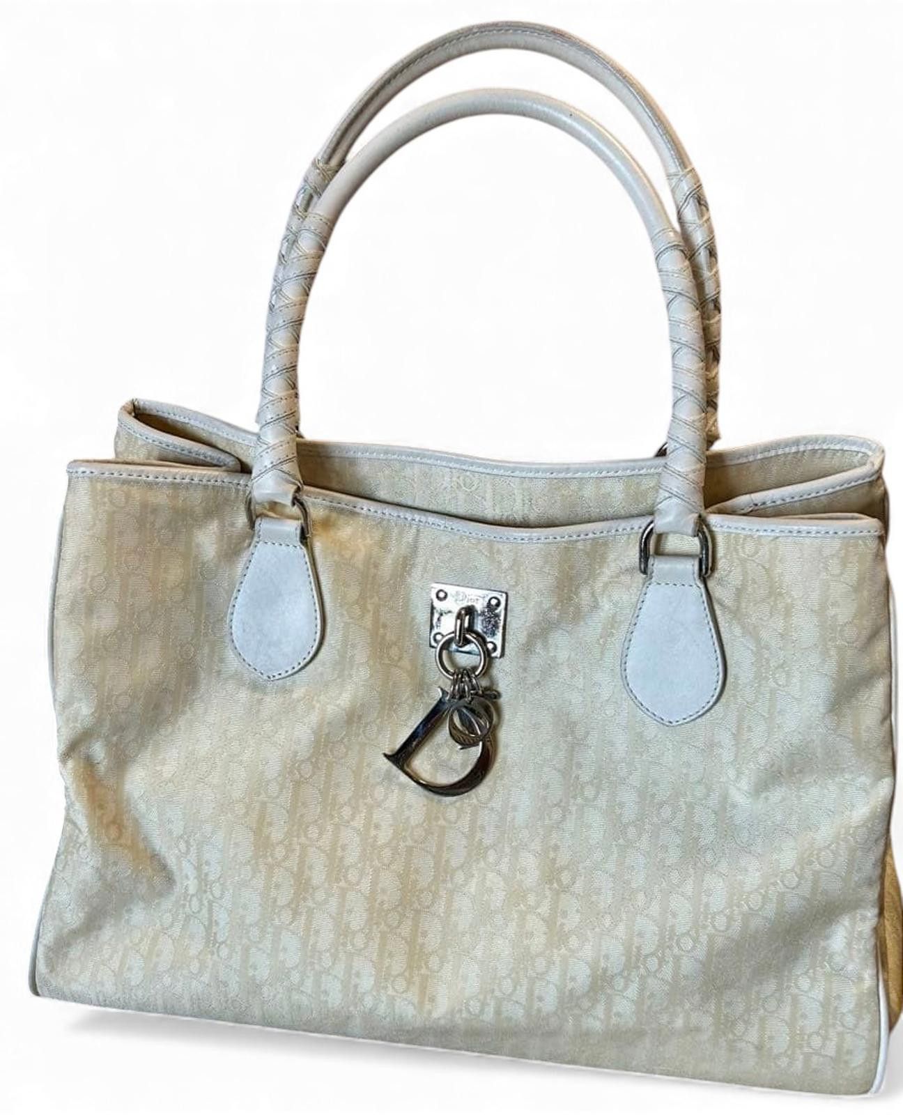 Dior Dior - Beige Monogram Tote Handbag Size ONE SIZE - 3 Thumbnail