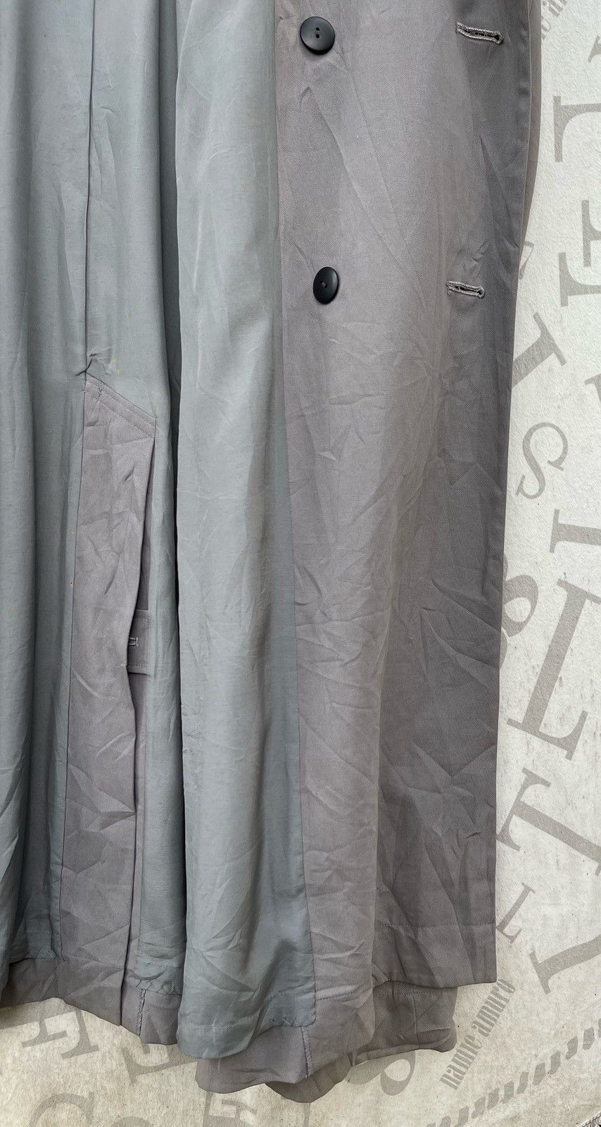 Issey Miyake 🔥A/W 1990'S ISSEY MIYAKE DOUBLE BREASTED CUT-OUT OVERCOAT Size US M / EU 48-50 / 2 - 17 Thumbnail