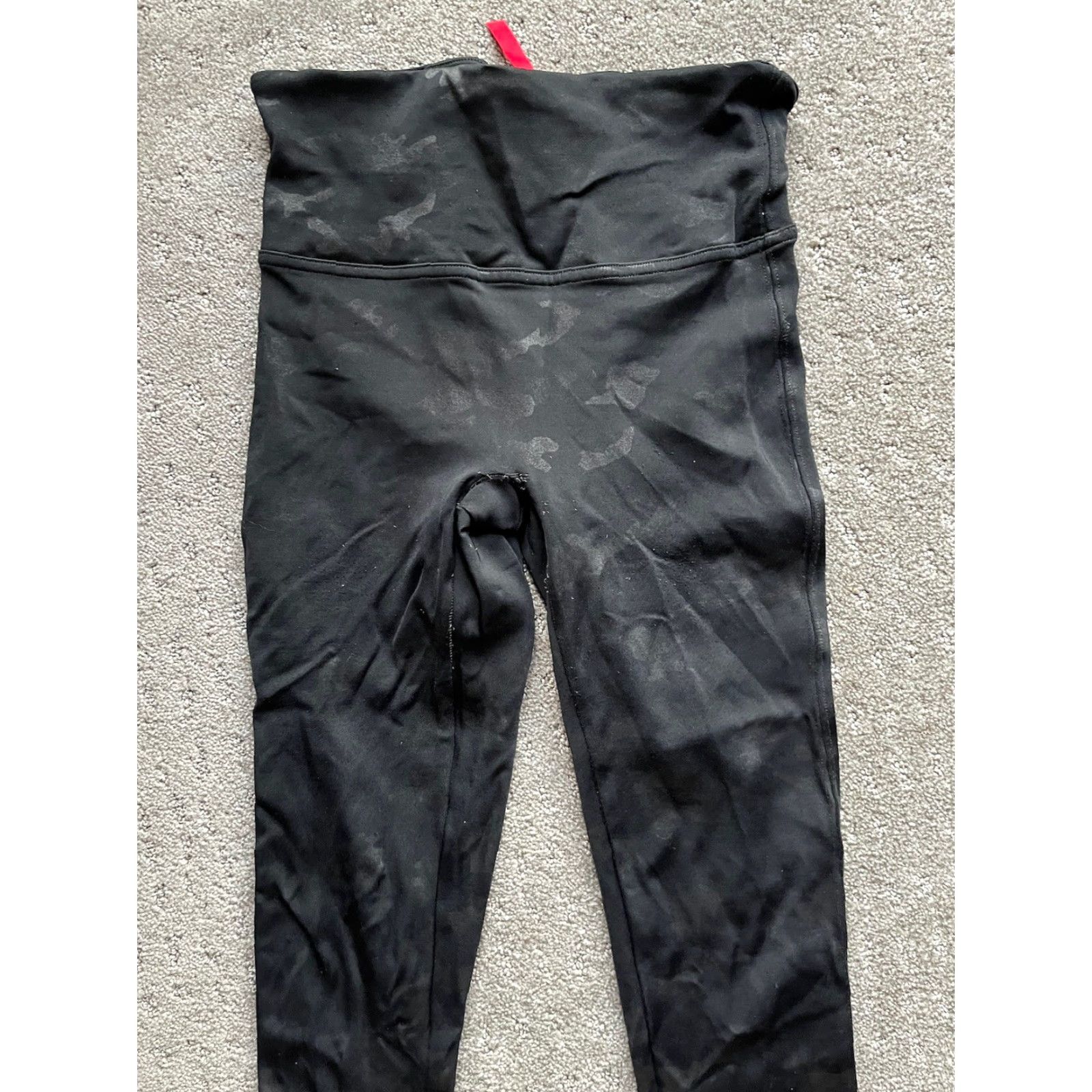 Spanx Spanx Leggings - Nylon Elastane Blend - Matte Black Camo - small - 20185R - Bodycon - Women - Size XL Size 40" / US 18 - 2 Thumbnail