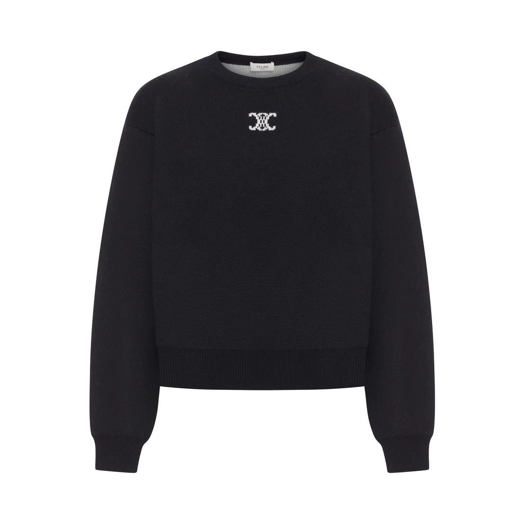Celine CELINE Black Wool Cashmere Sweater New & Authentic (Men's si Size US S / EU 44-46 / 1 - 1 Thumbnail
