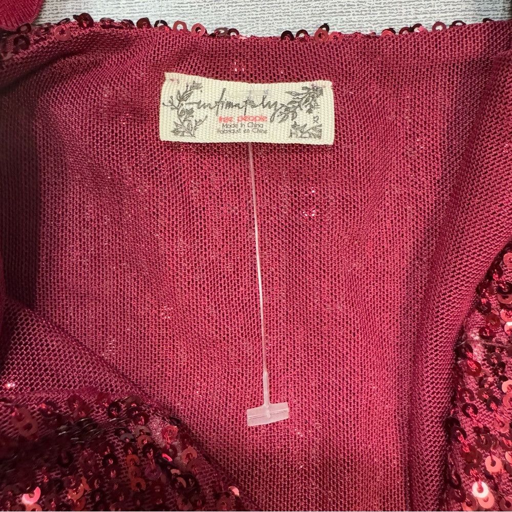 Free People New Free People Intimately FP Sparks Fly Red Bodysuit Size Size XS / US 0-2 / IT 36-38 - 6 Thumbnail